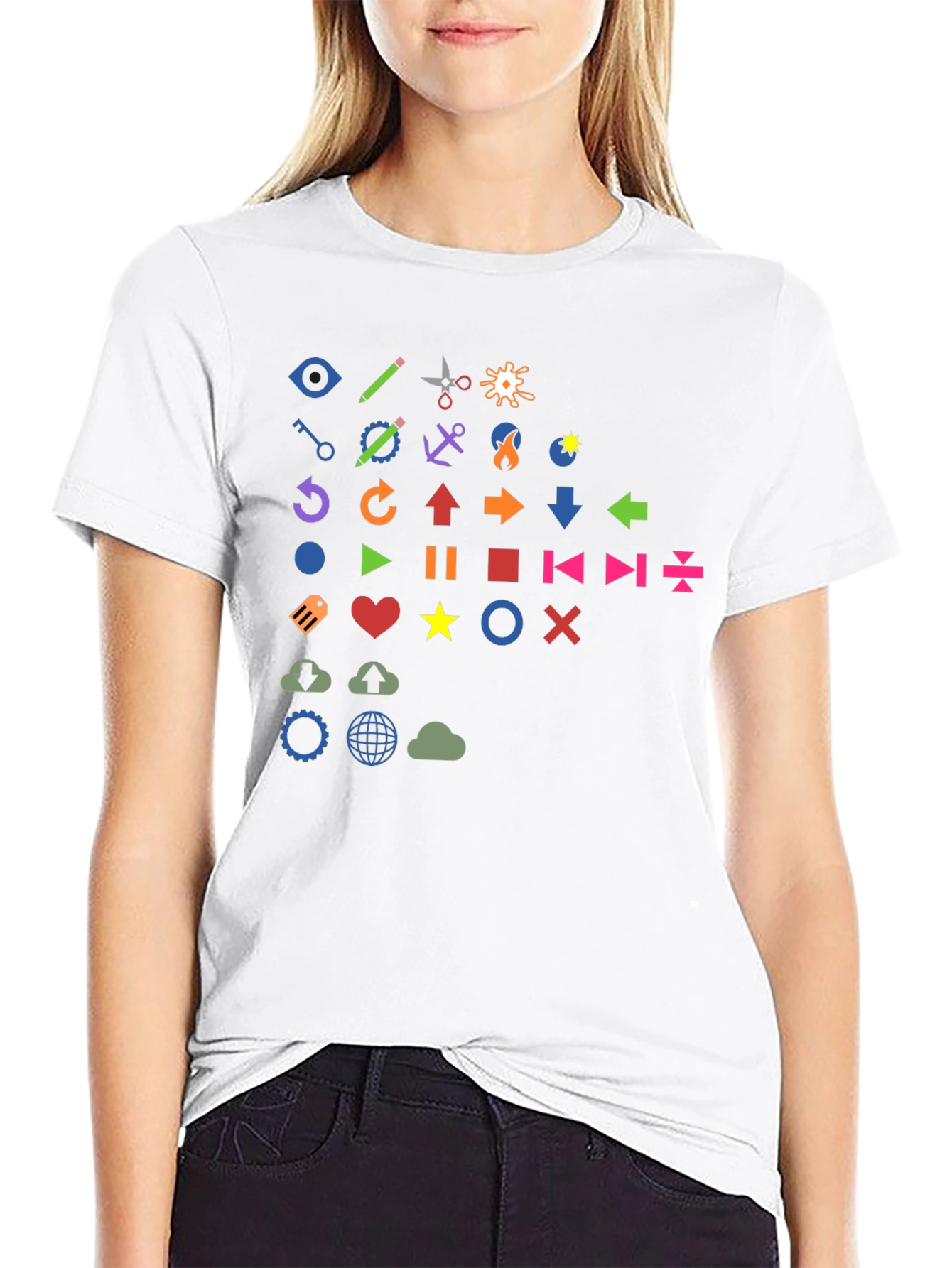 Fun Icon Graphic Print T-Shirt