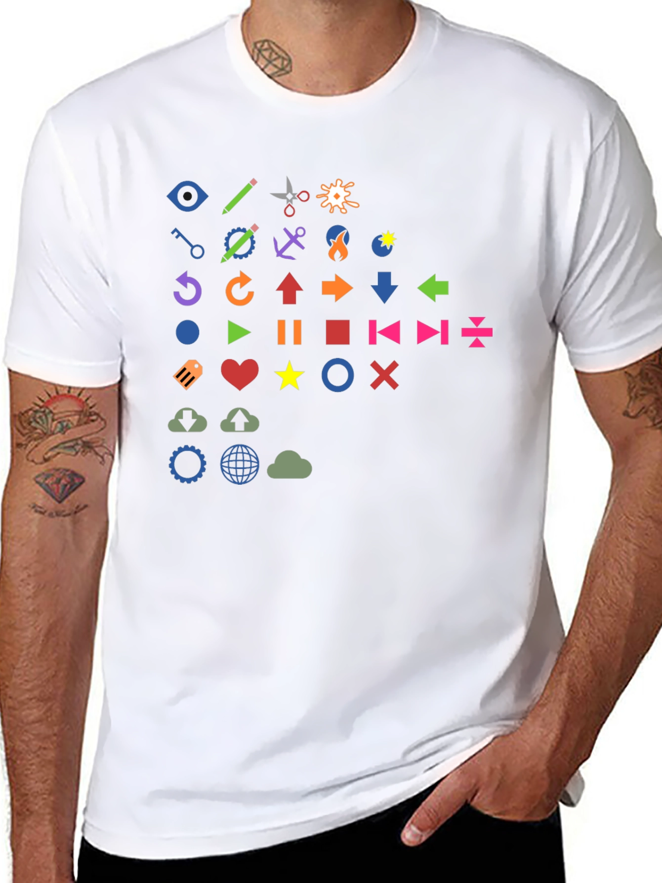 Fun Icon Graphic Print T-Shirt