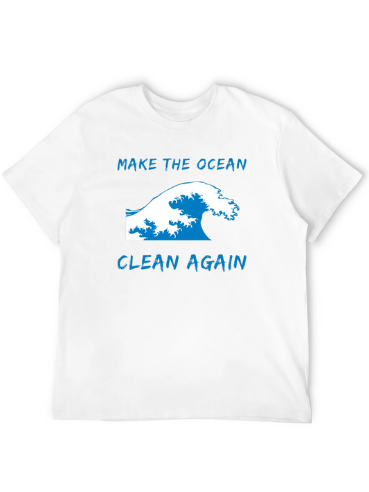 Ocean Wave Graphic Tee - Make the Ocean Clean Again