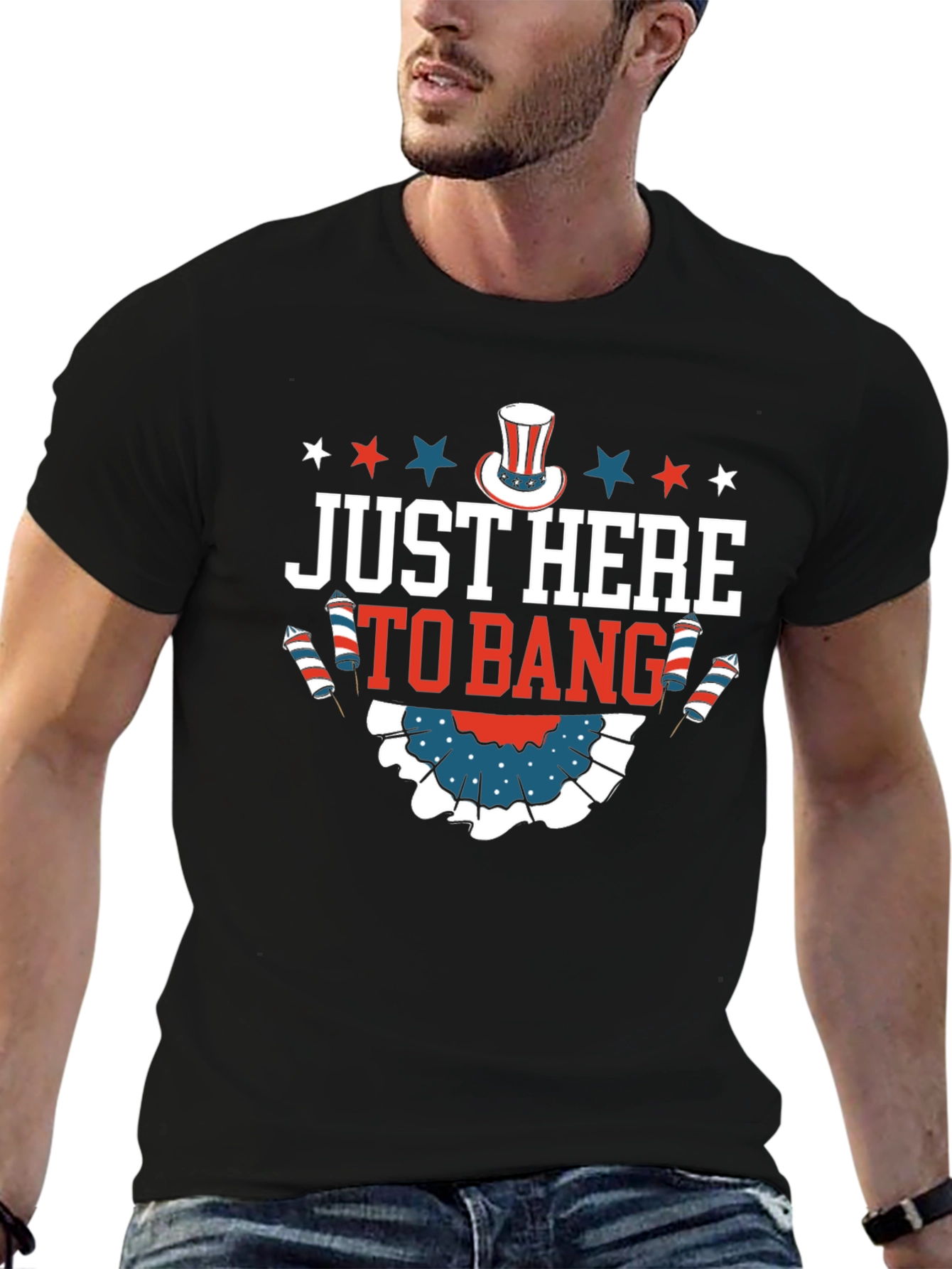 Just Here to Bang Graphic T-Shirt