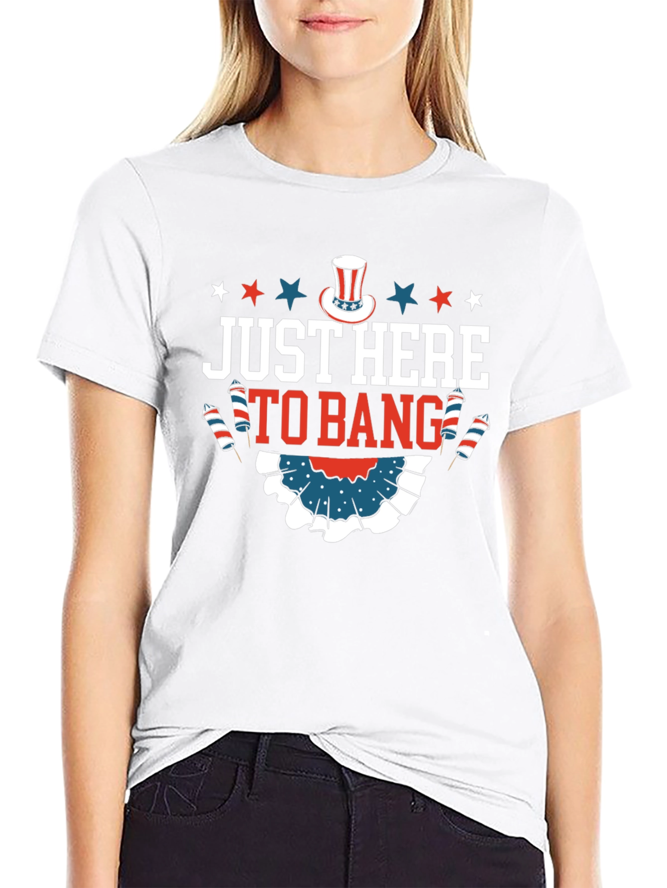 Just Here to Bang Graphic T-Shirt