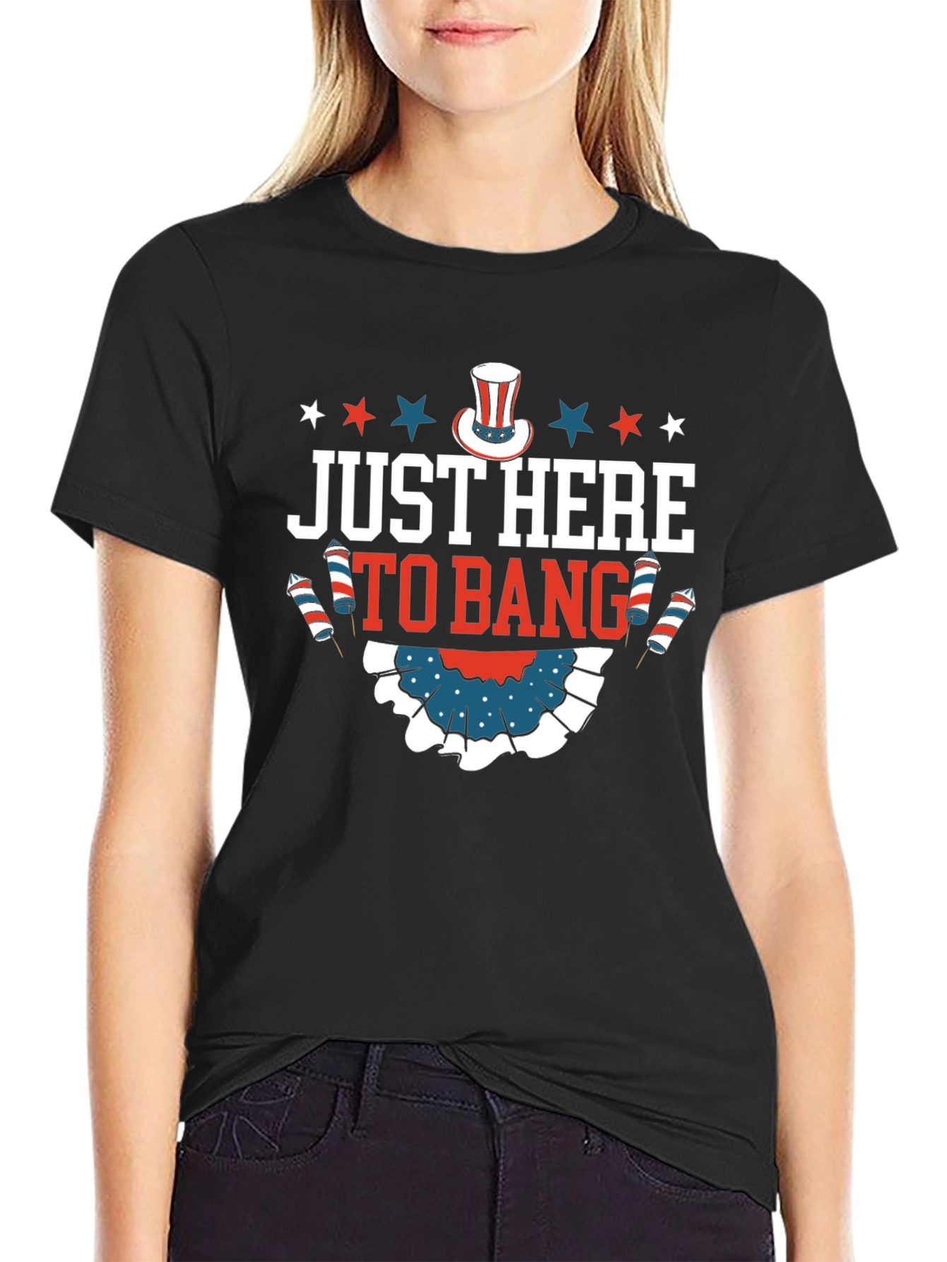 Just Here to Bang Graphic T-Shirt