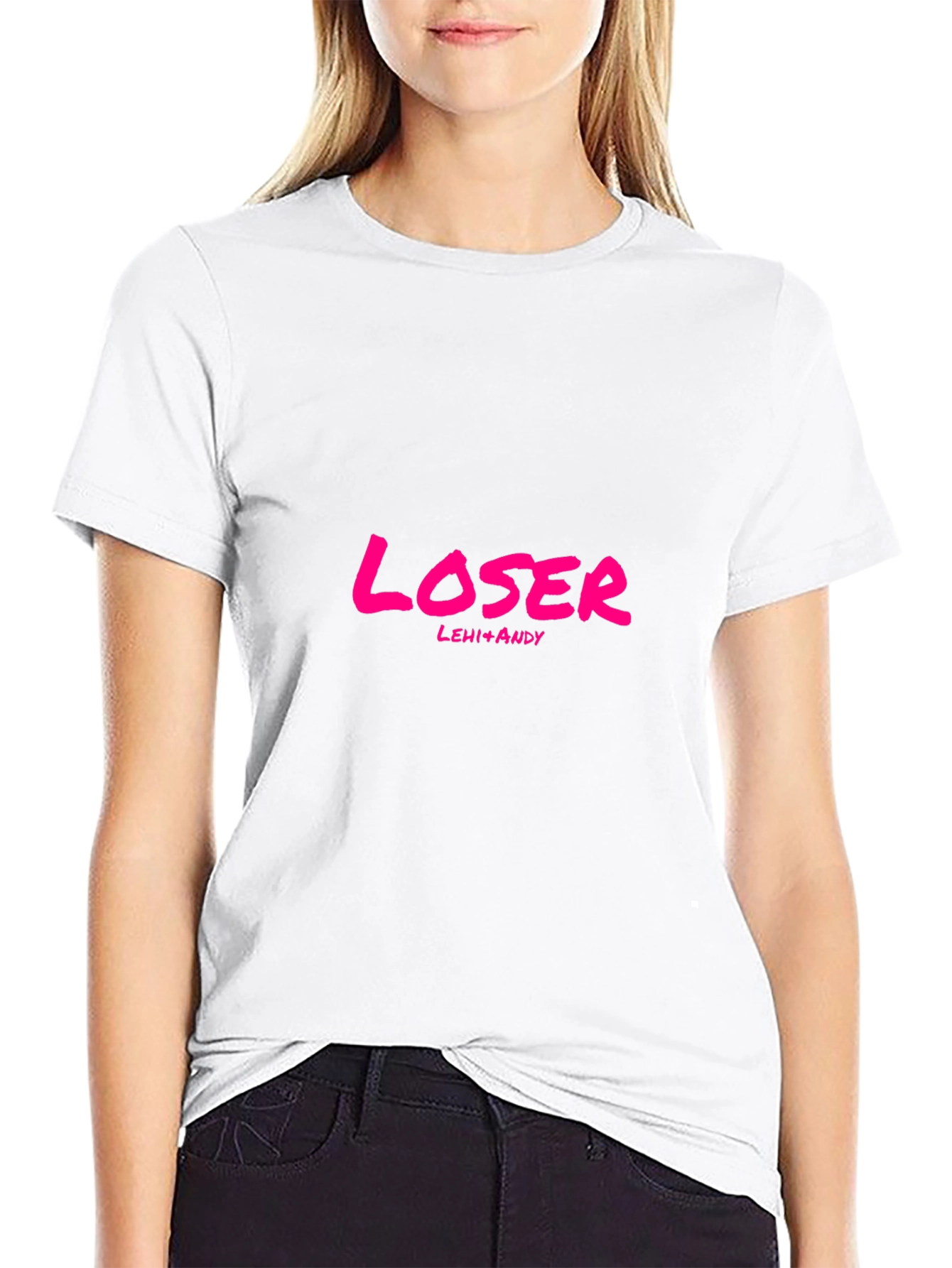 Loser T-Shirt - Black Crew Neck Short Sleeve