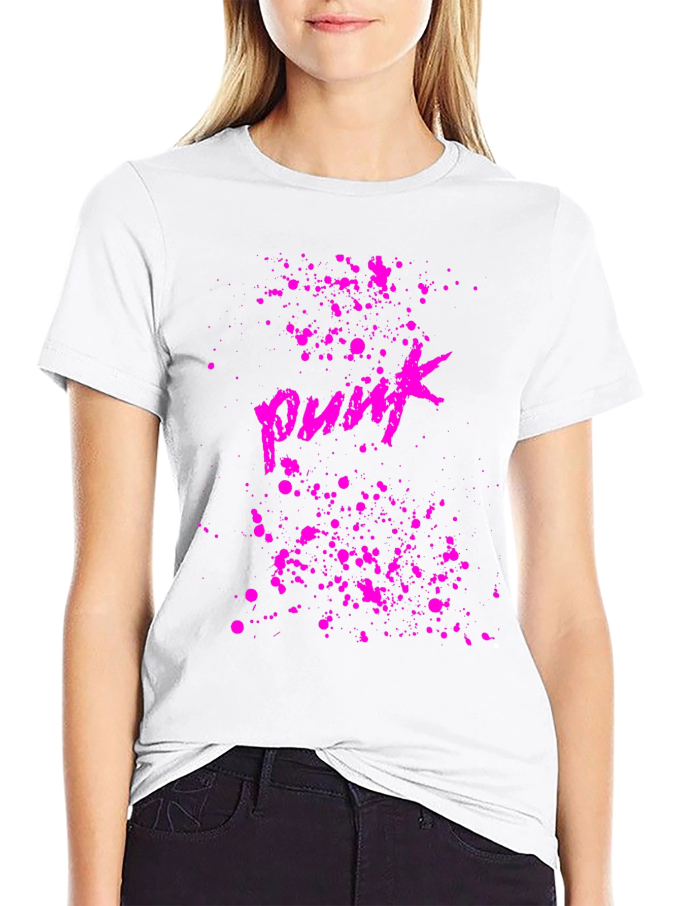 Punk Graphic Tee - Black Cotton T-Shirt