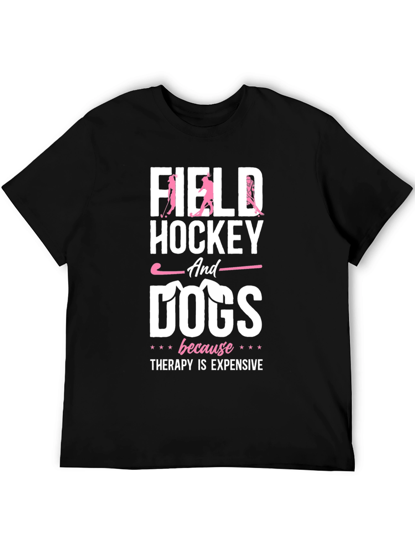 Field Hockey and Dogs Graphic Tee