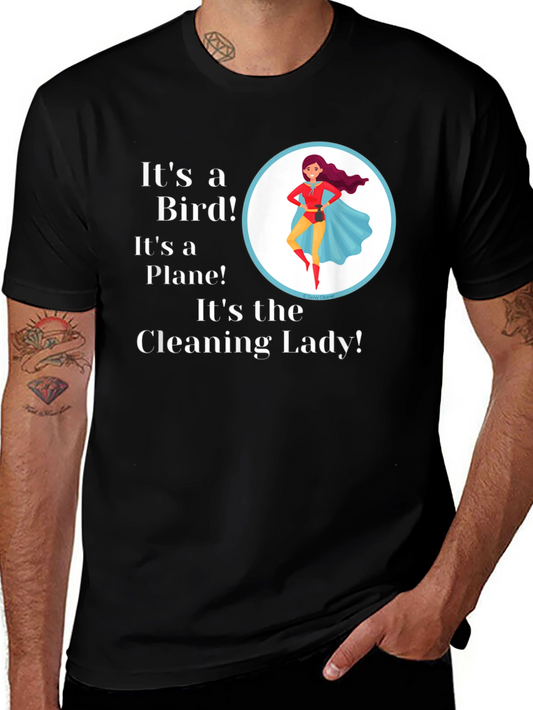 Funny Cleaning Lady Superhero T-Shirt