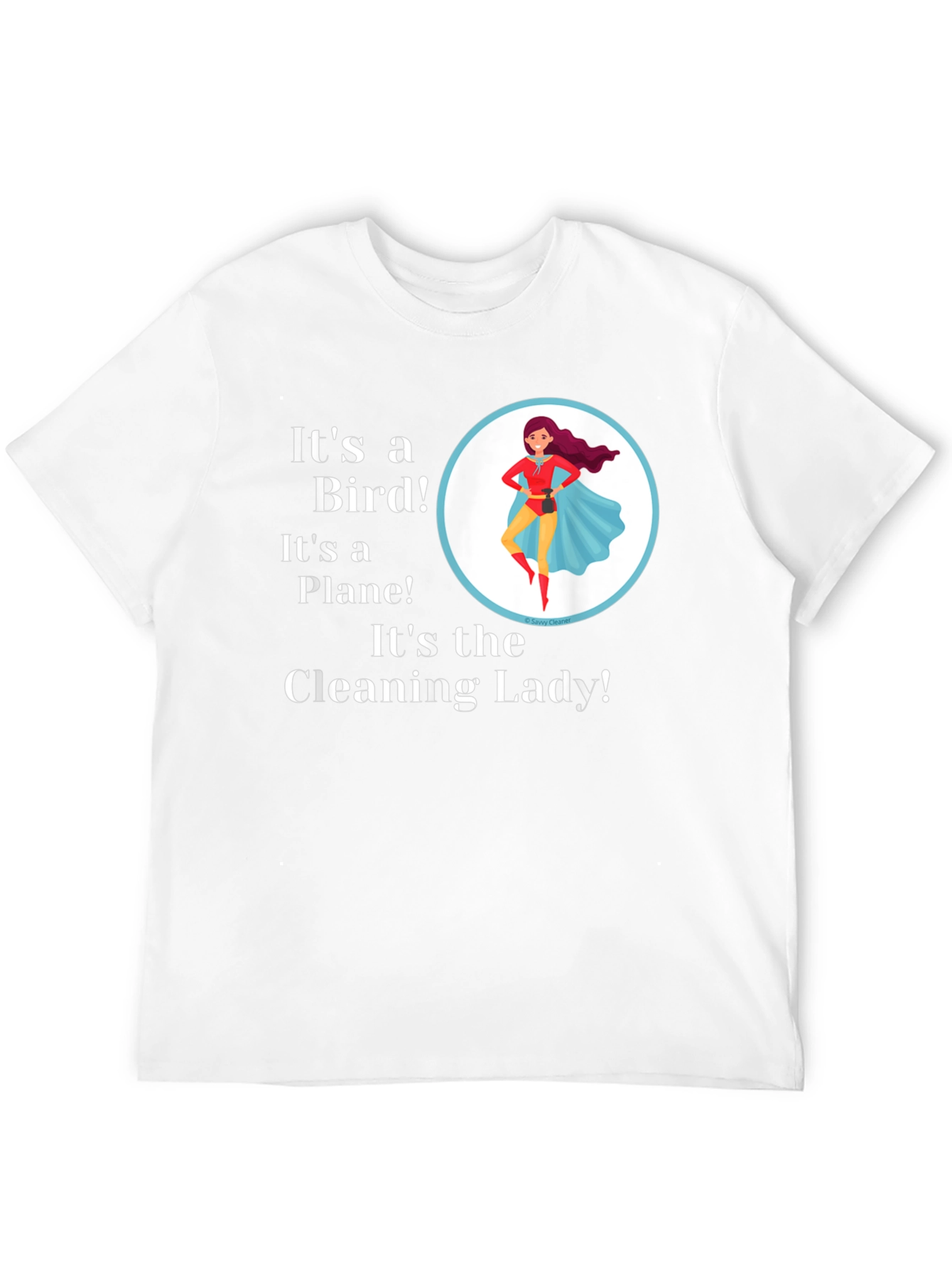 Funny Cleaning Lady Superhero T-Shirt