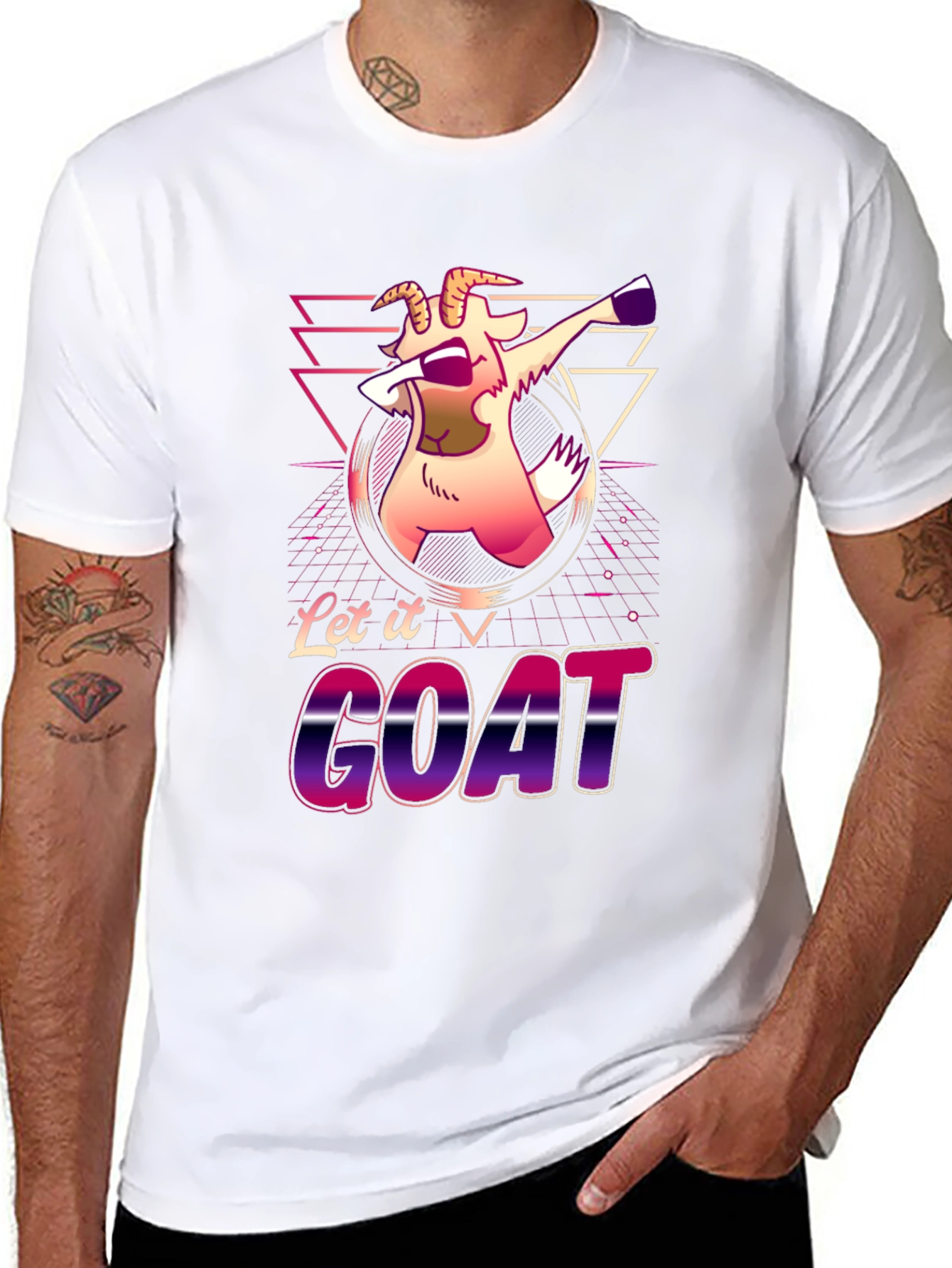 Let it GOAT Funny T-Shirt Animal Graphic Tee