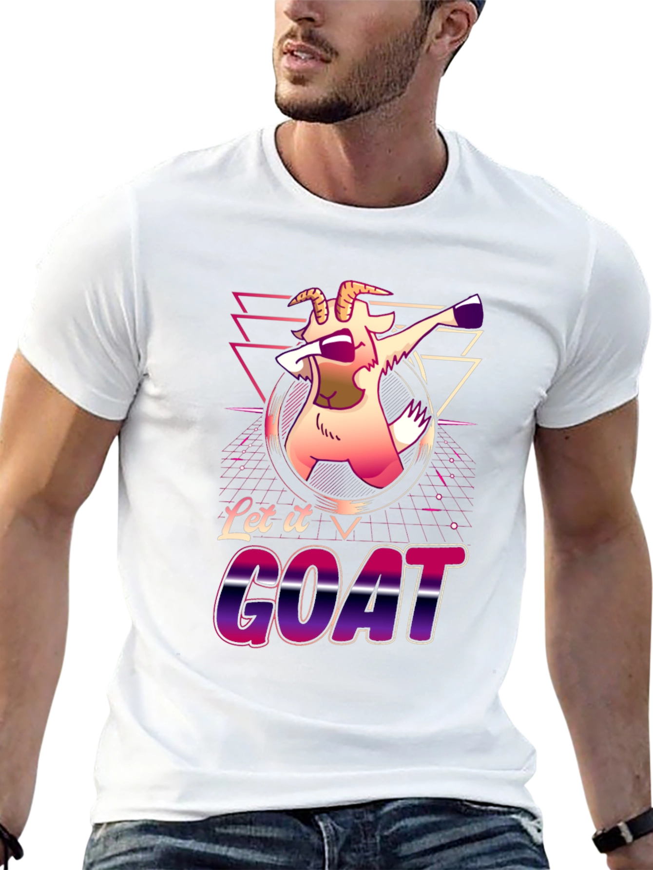 Let it GOAT Funny T-Shirt Animal Graphic Tee
