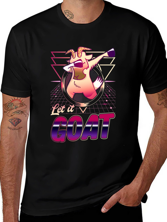 Let it GOAT Funny T-Shirt Animal Graphic Tee