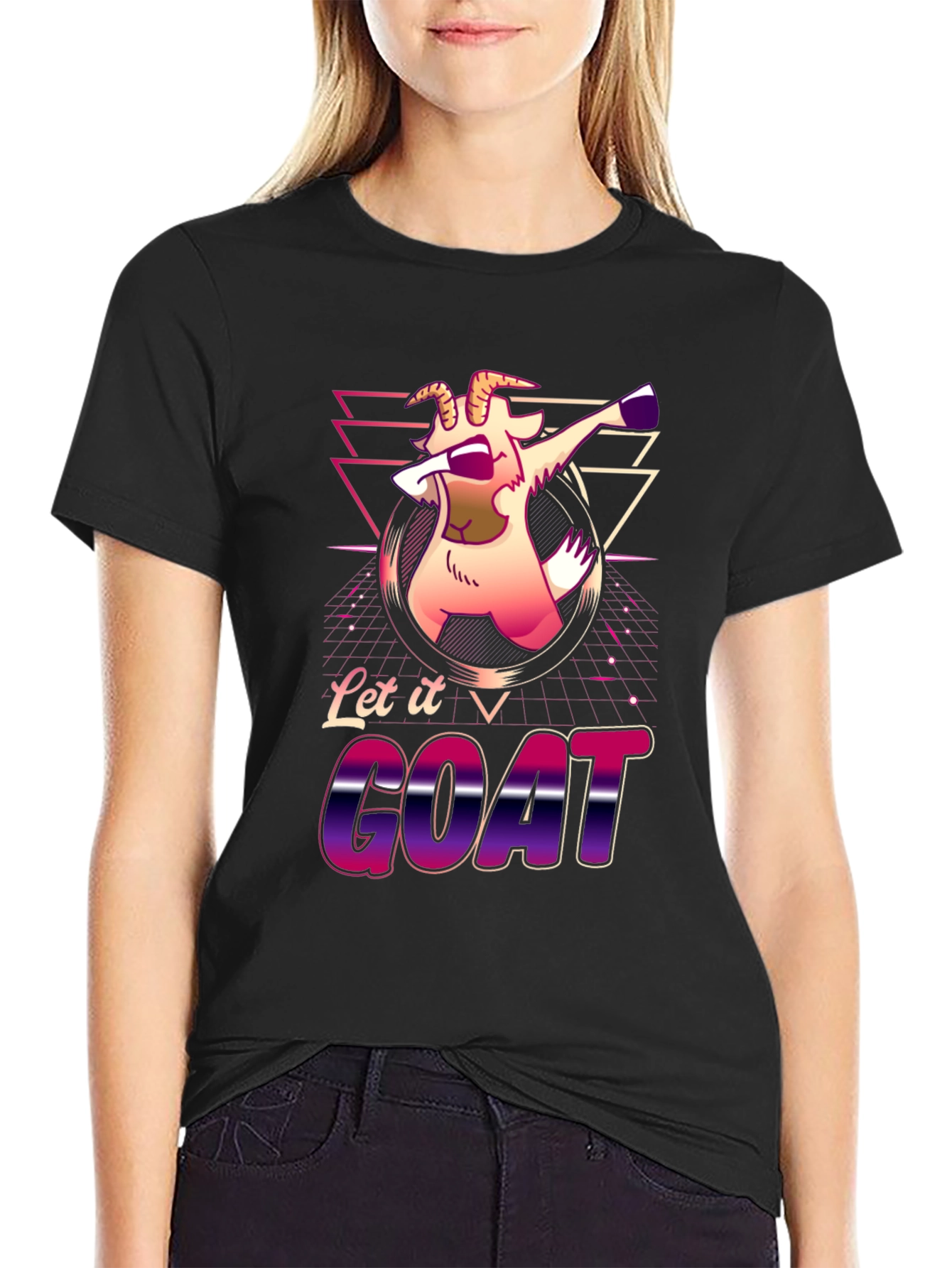 Let it GOAT Funny T-Shirt Animal Graphic Tee