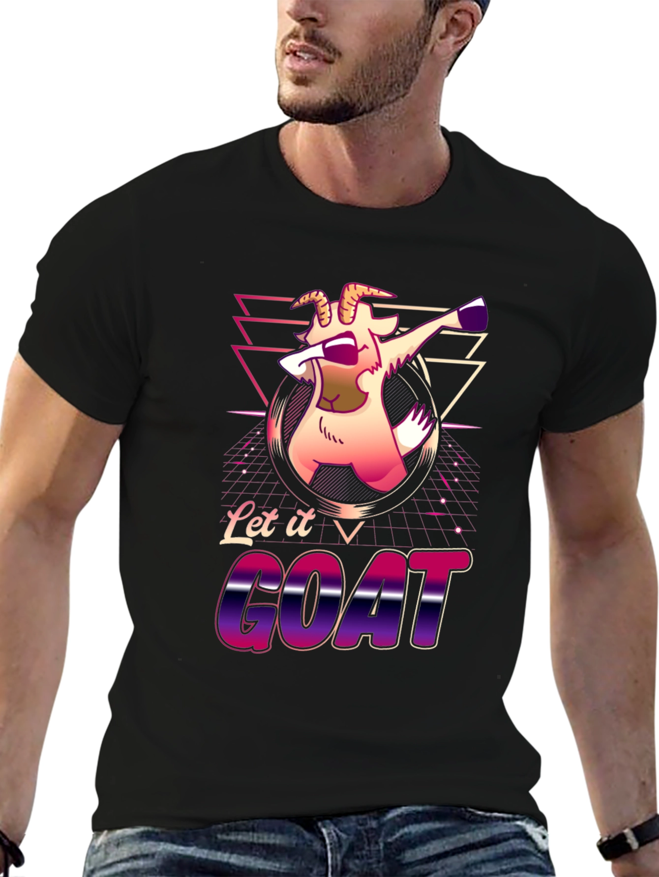 Let it GOAT Funny T-Shirt Animal Graphic Tee