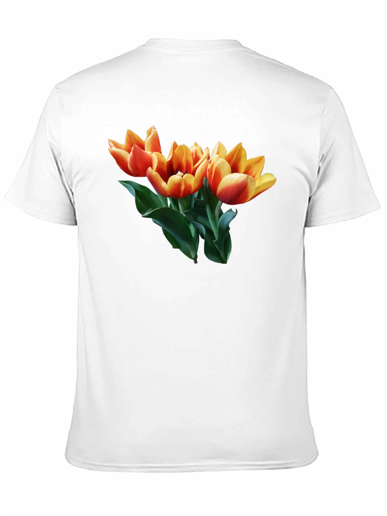 Tulip Graphic Tee - Stylish Black Cotton T-Shirt