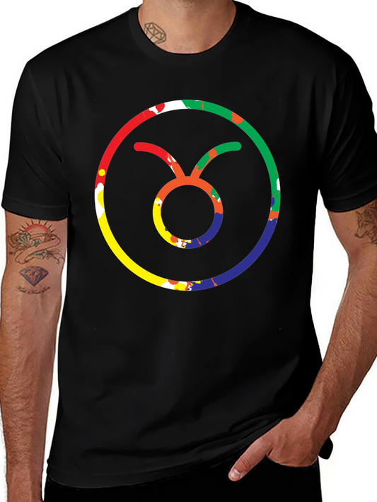 Taurus Zodiac Sign Black T-Shirt