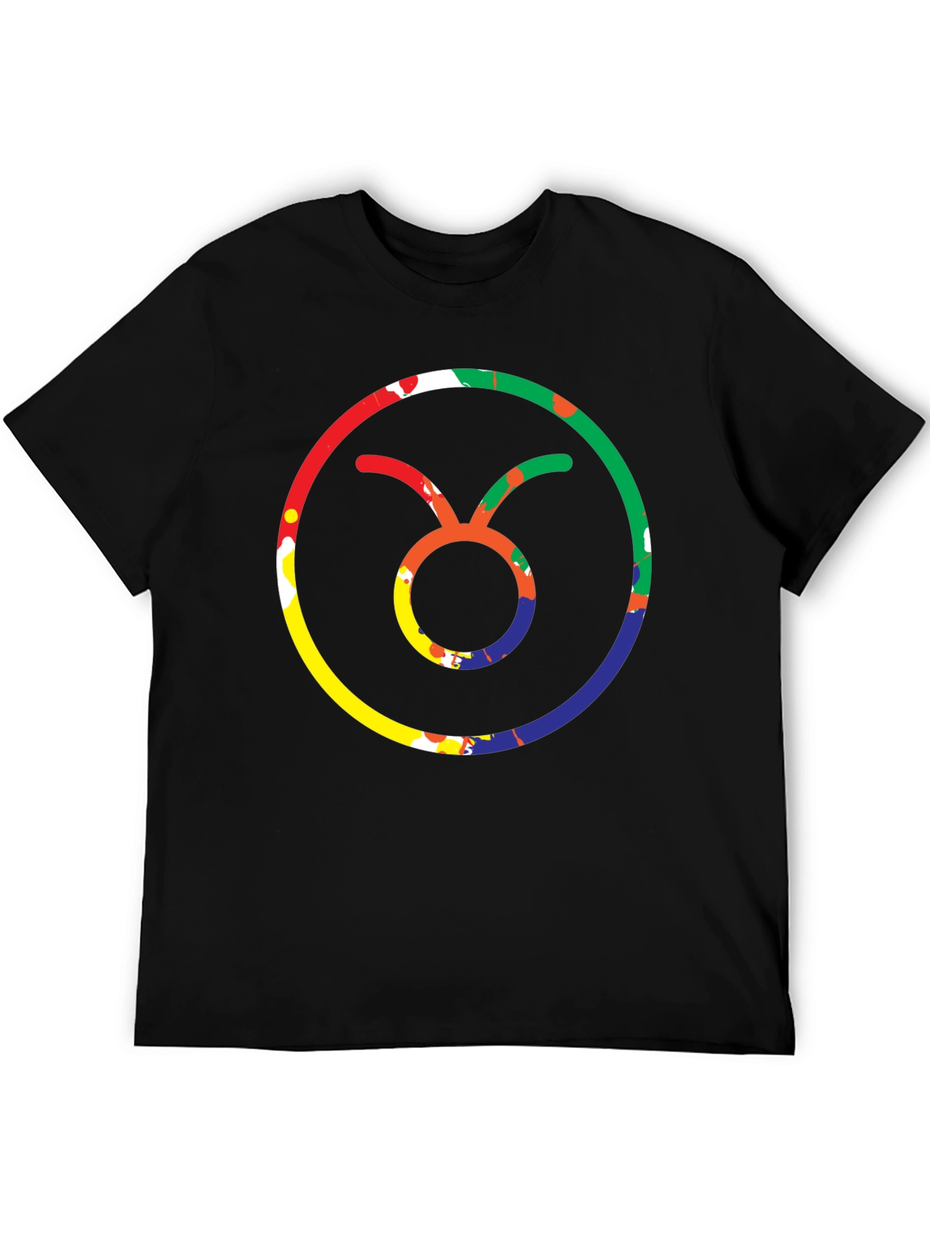 Taurus Zodiac Sign Black T-Shirt