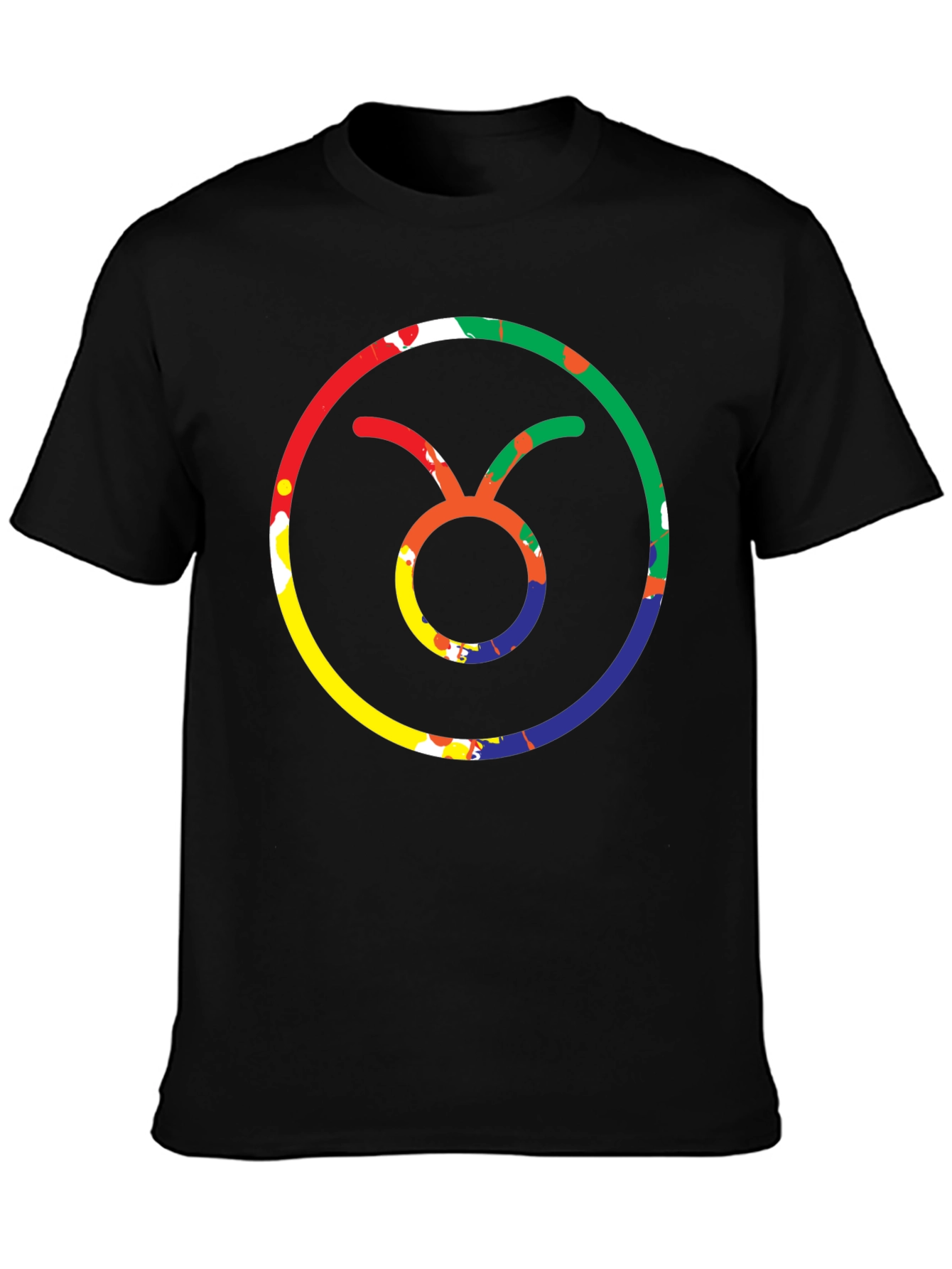 Taurus Zodiac Sign Black T-Shirt