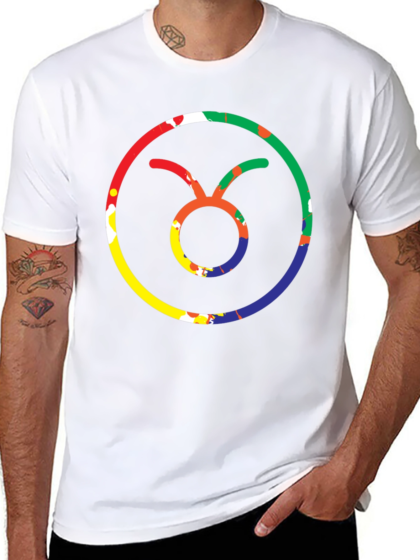Taurus Zodiac Sign Black T-Shirt