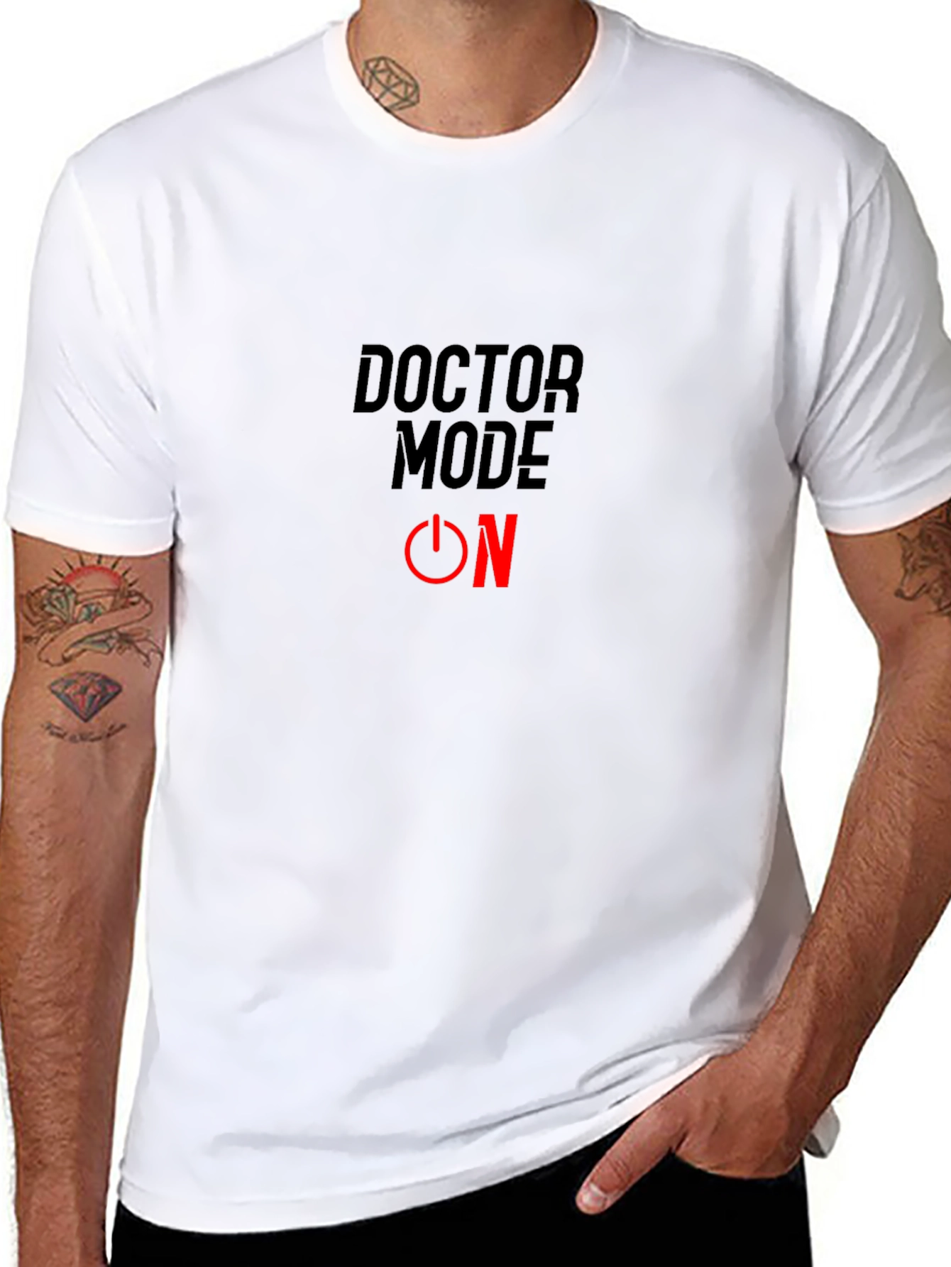 Doctor Mode ON T-Shirt - Black Cotton Blend