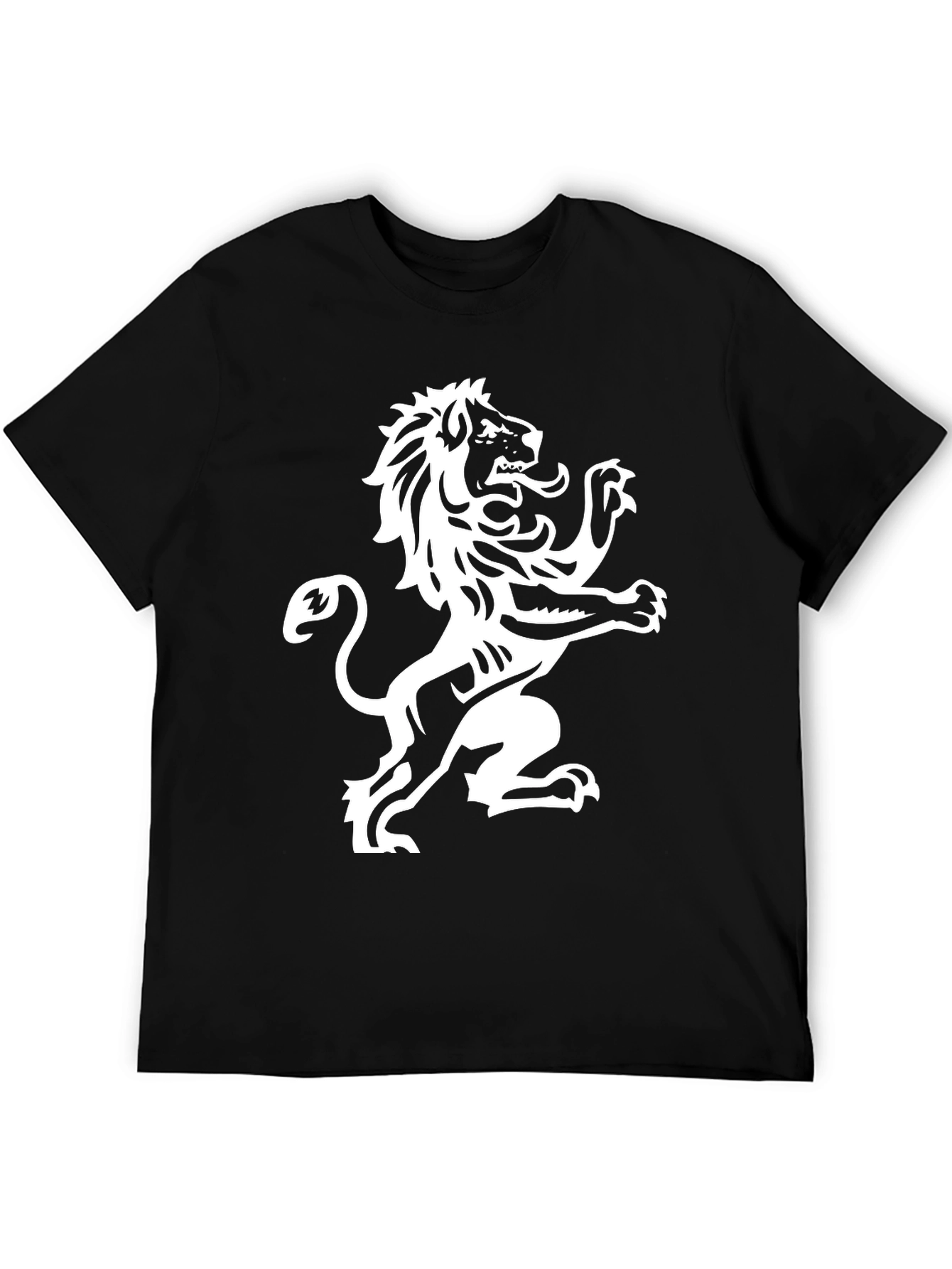 Lion Crest Graphic T-Shirt - Black
