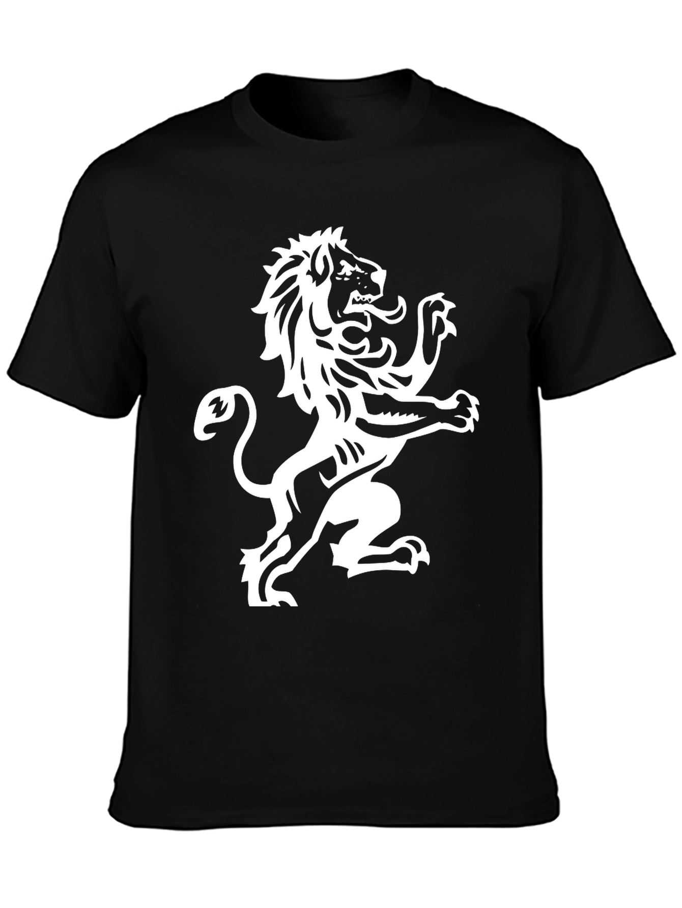 Lion Crest Graphic T-Shirt - Black