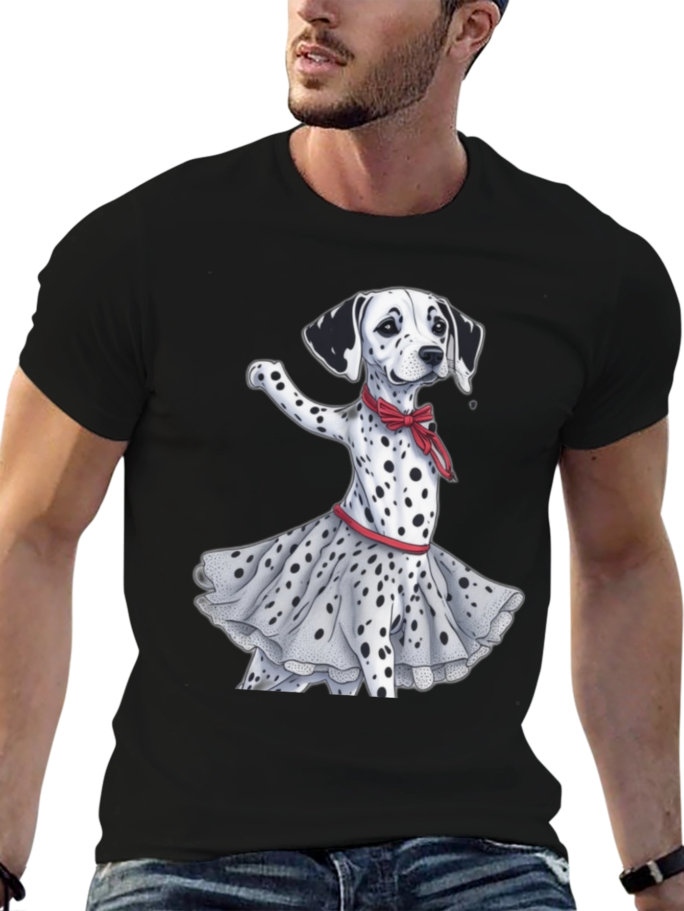 Dalmatian Dog in Dress Graphic T-Shirt