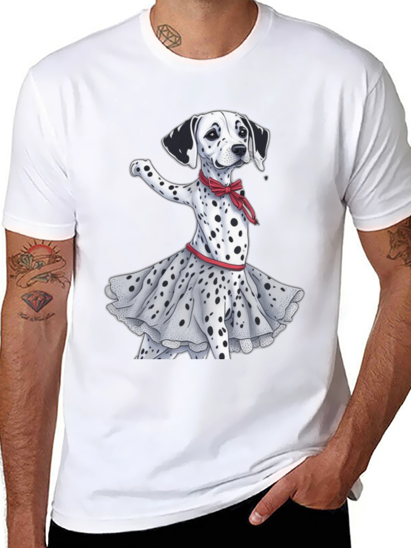 Dalmatian Dog in Dress Graphic T-Shirt