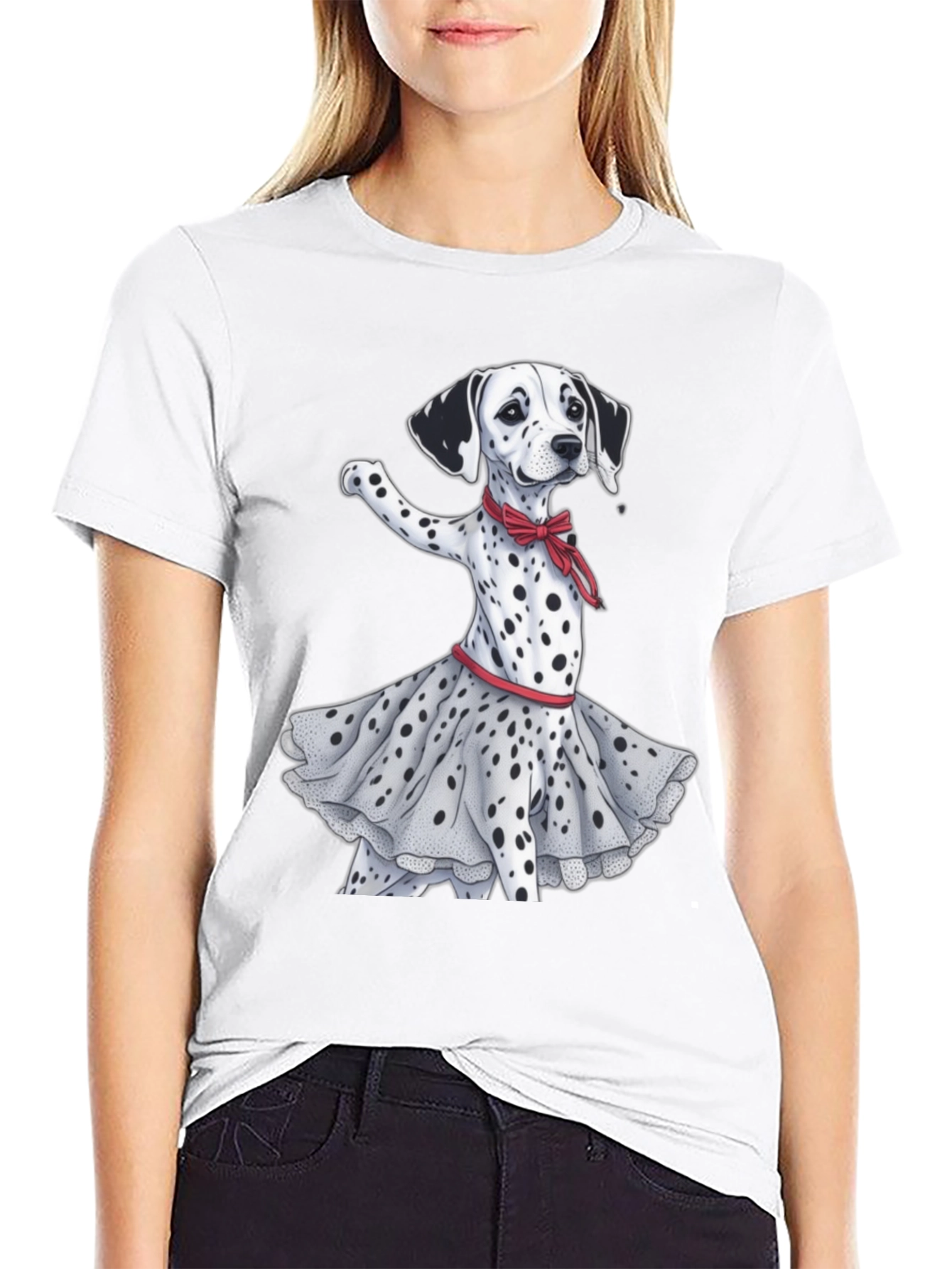 Dalmatian Dog in Dress Graphic T-Shirt