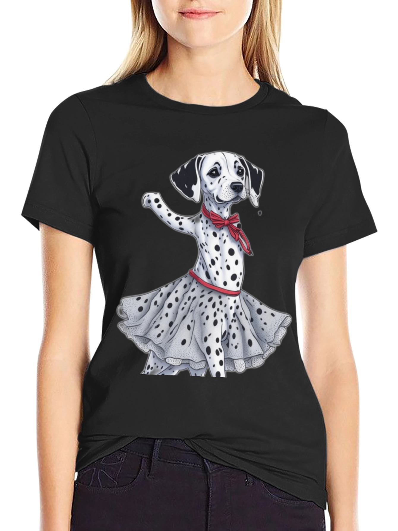 Dalmatian Dog in Dress Graphic T-Shirt