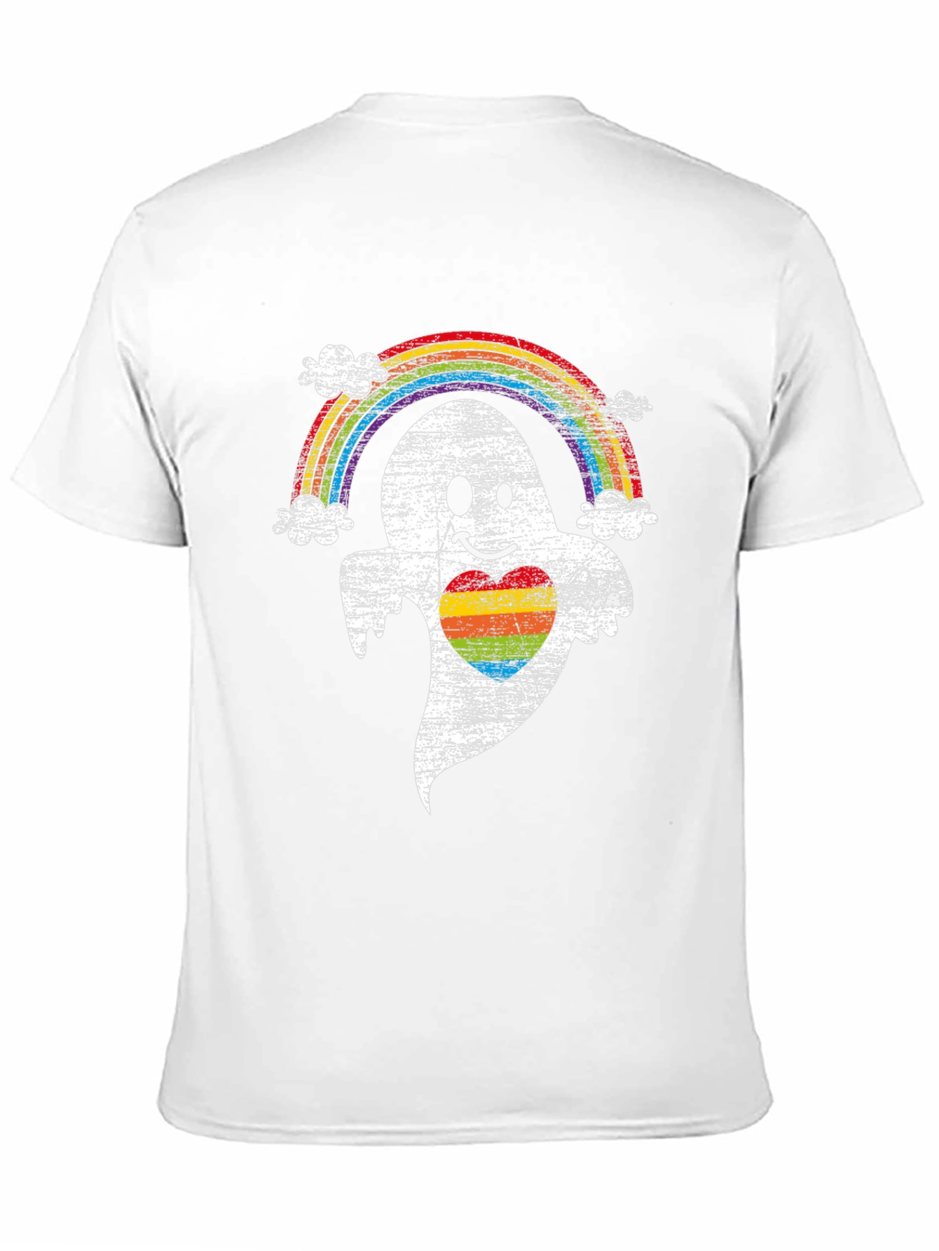 Rainbow Pride Ghost T-Shirt - Halloween LGBTQ Tee