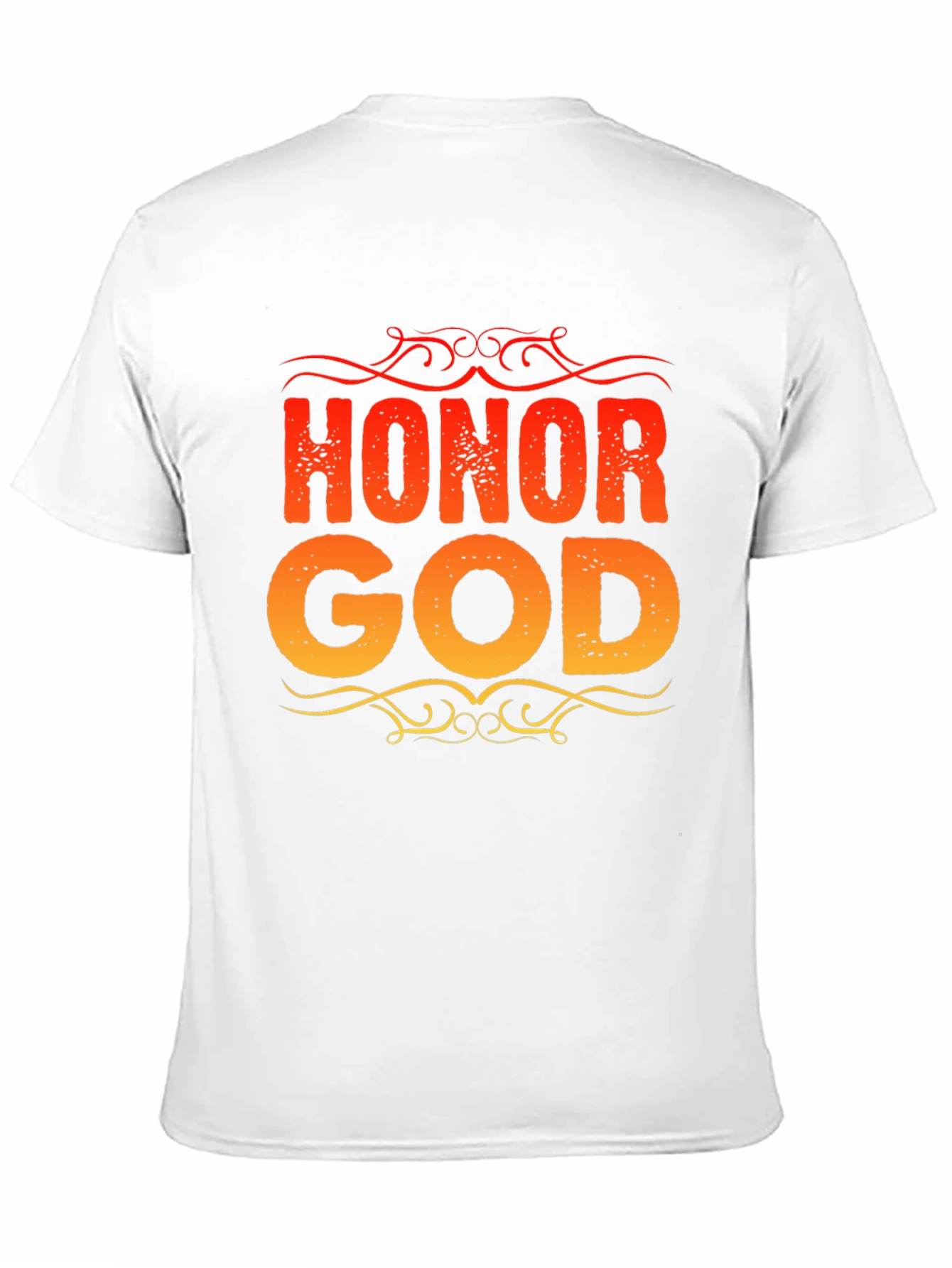 Honor God Graphic Tee - Christian Black T-Shirt