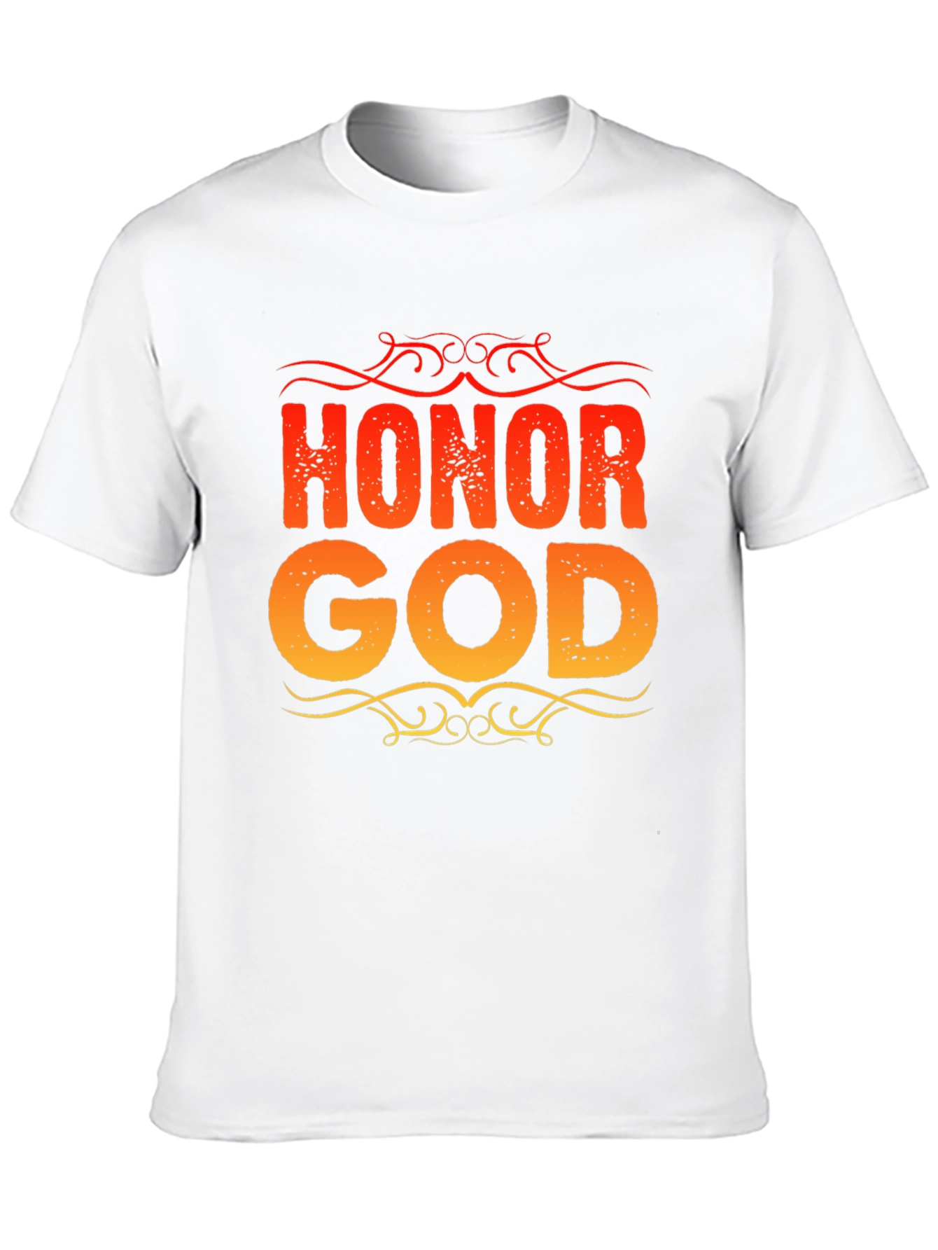 Honor God Graphic Tee - Christian Black T-Shirt