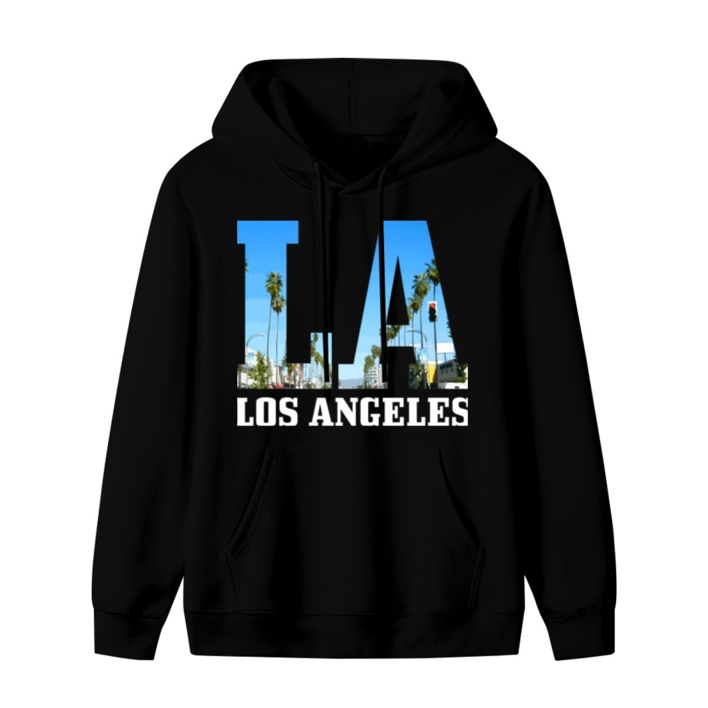 Stylish New Unisex Black Hoodie - Retro Plaid Pattern - Comfortable Hoodie - American Direct Shipping