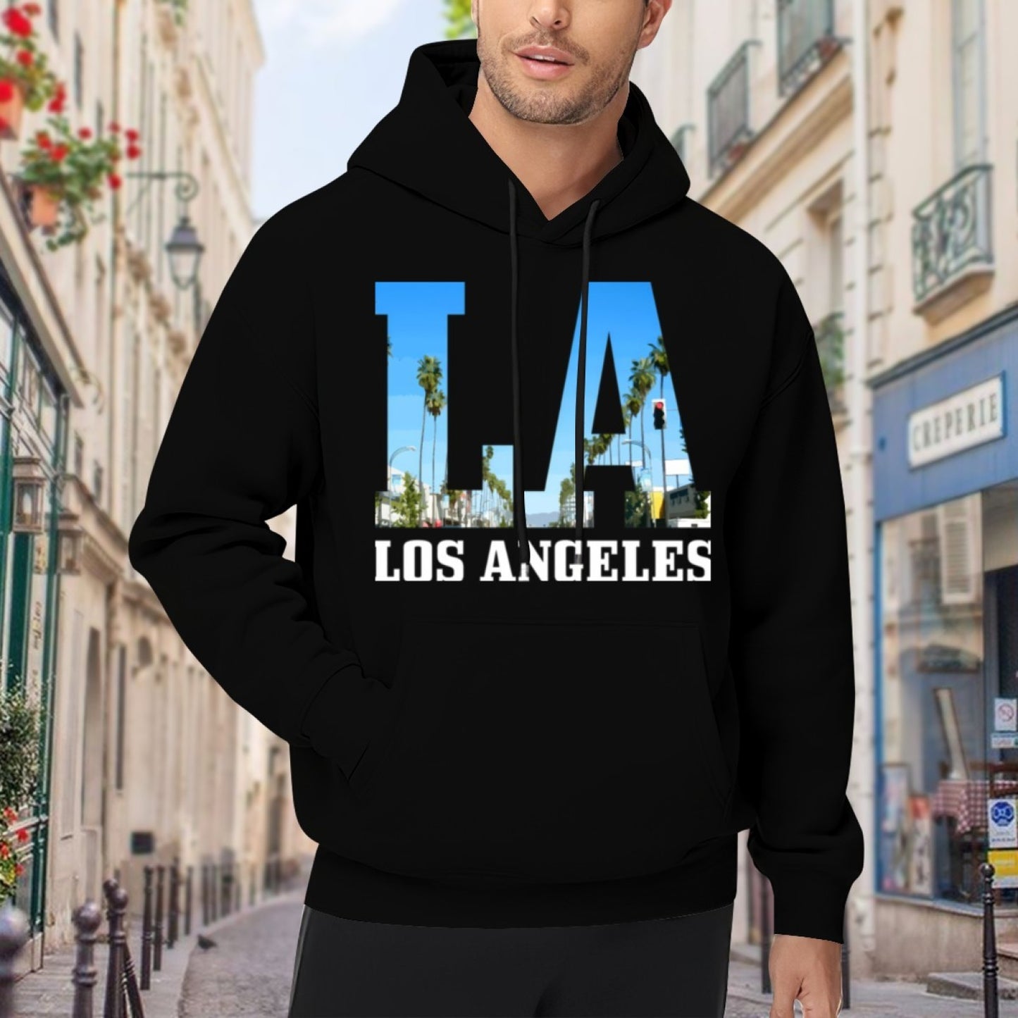 Stylish New Unisex Black Hoodie - Retro Plaid Pattern - Comfortable Hoodie - American Direct Shipping