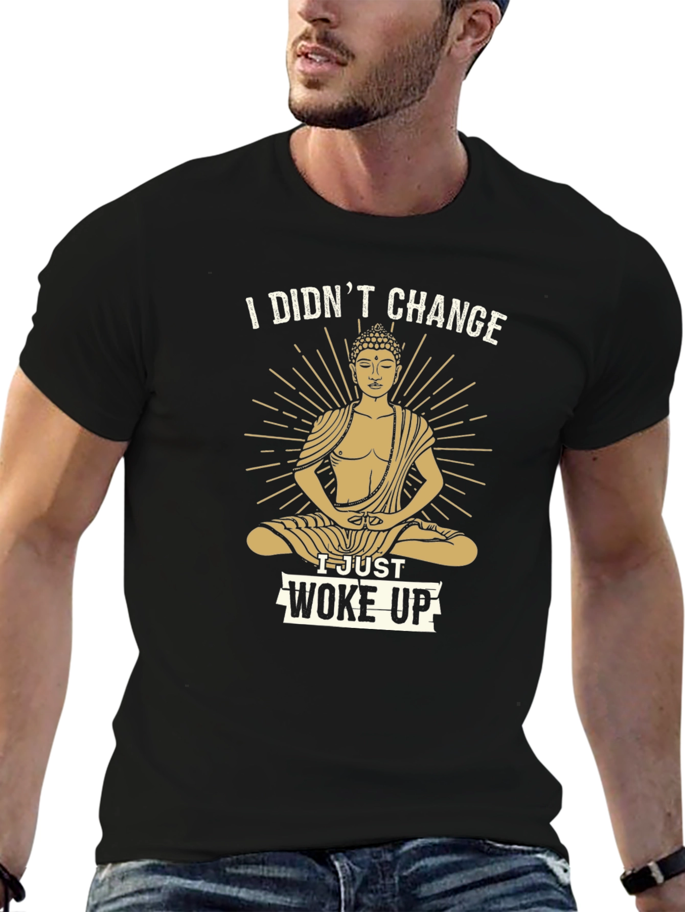 Buddha Woke Up T-Shirt - Meditate in Style