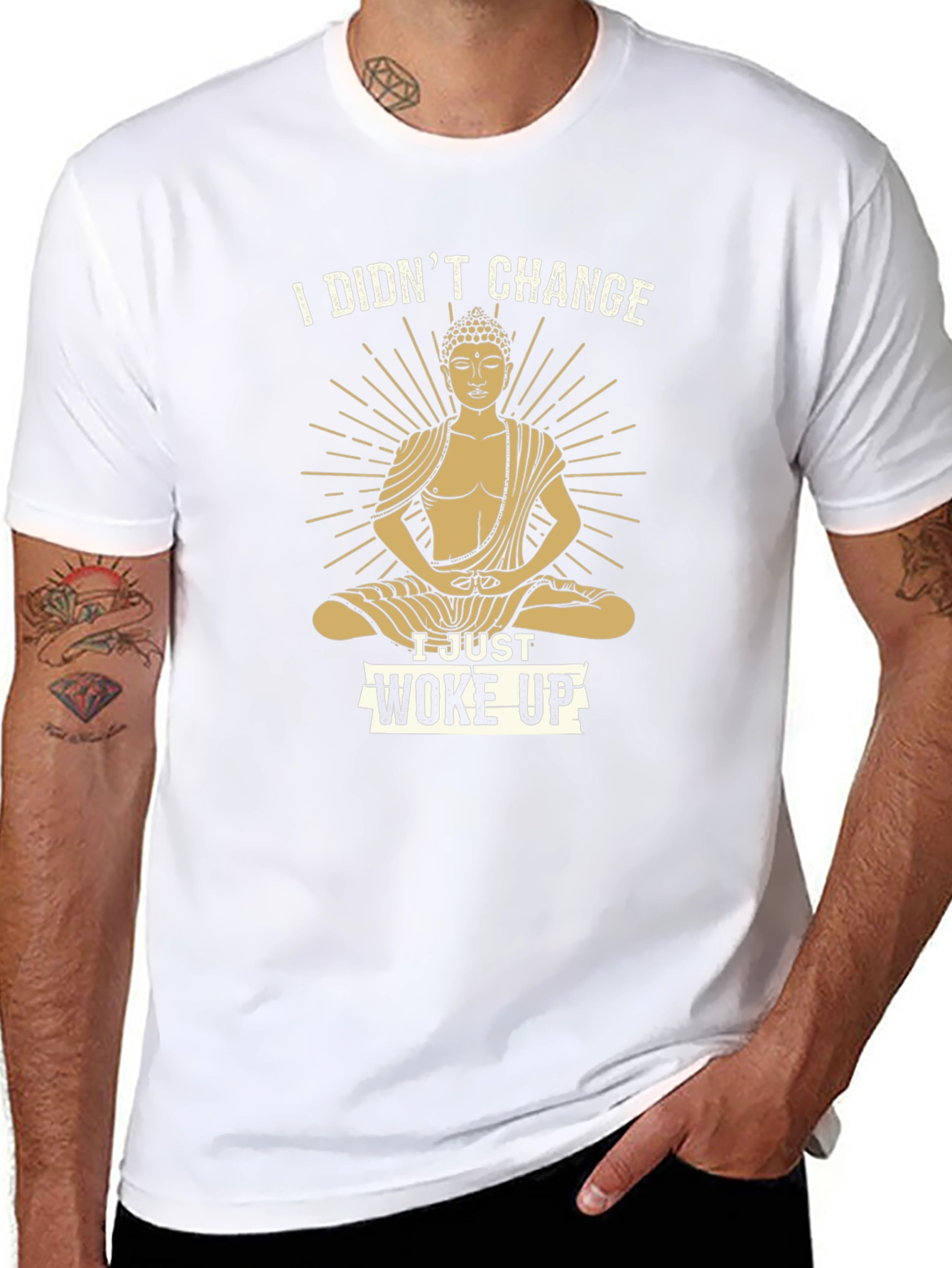 Buddha Woke Up T-Shirt - Meditate in Style