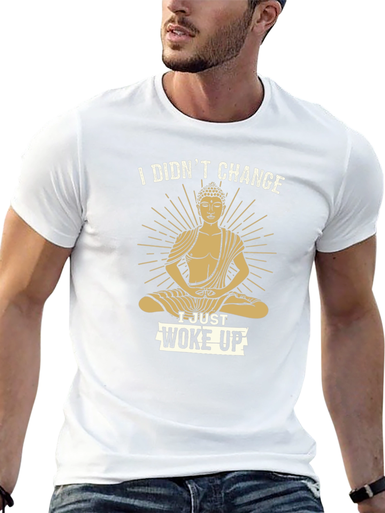 Buddha Woke Up T-Shirt - Meditate in Style