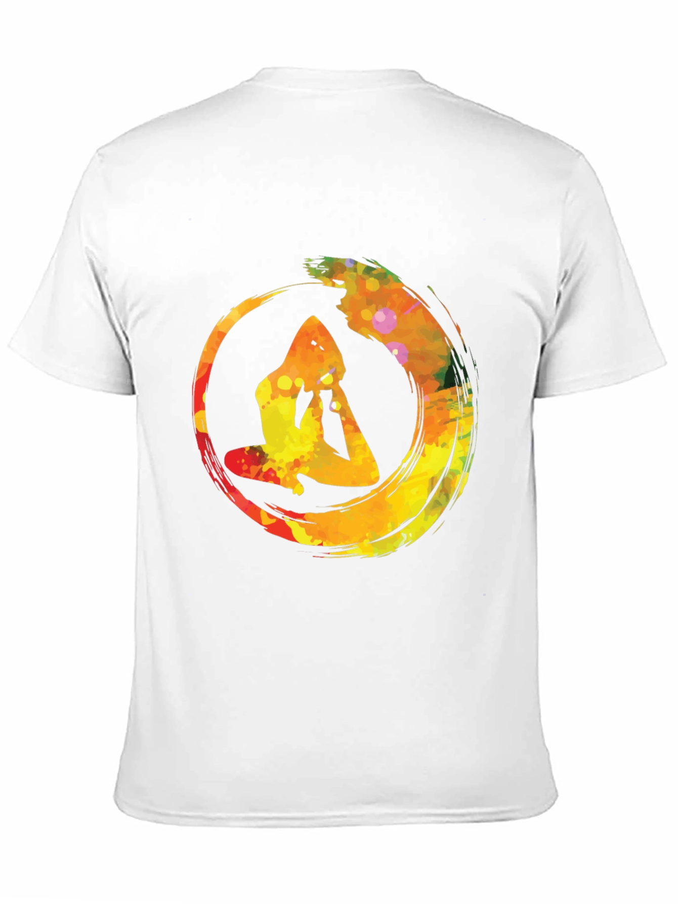 Yoga Enso Circle Mens Black T-Shirt