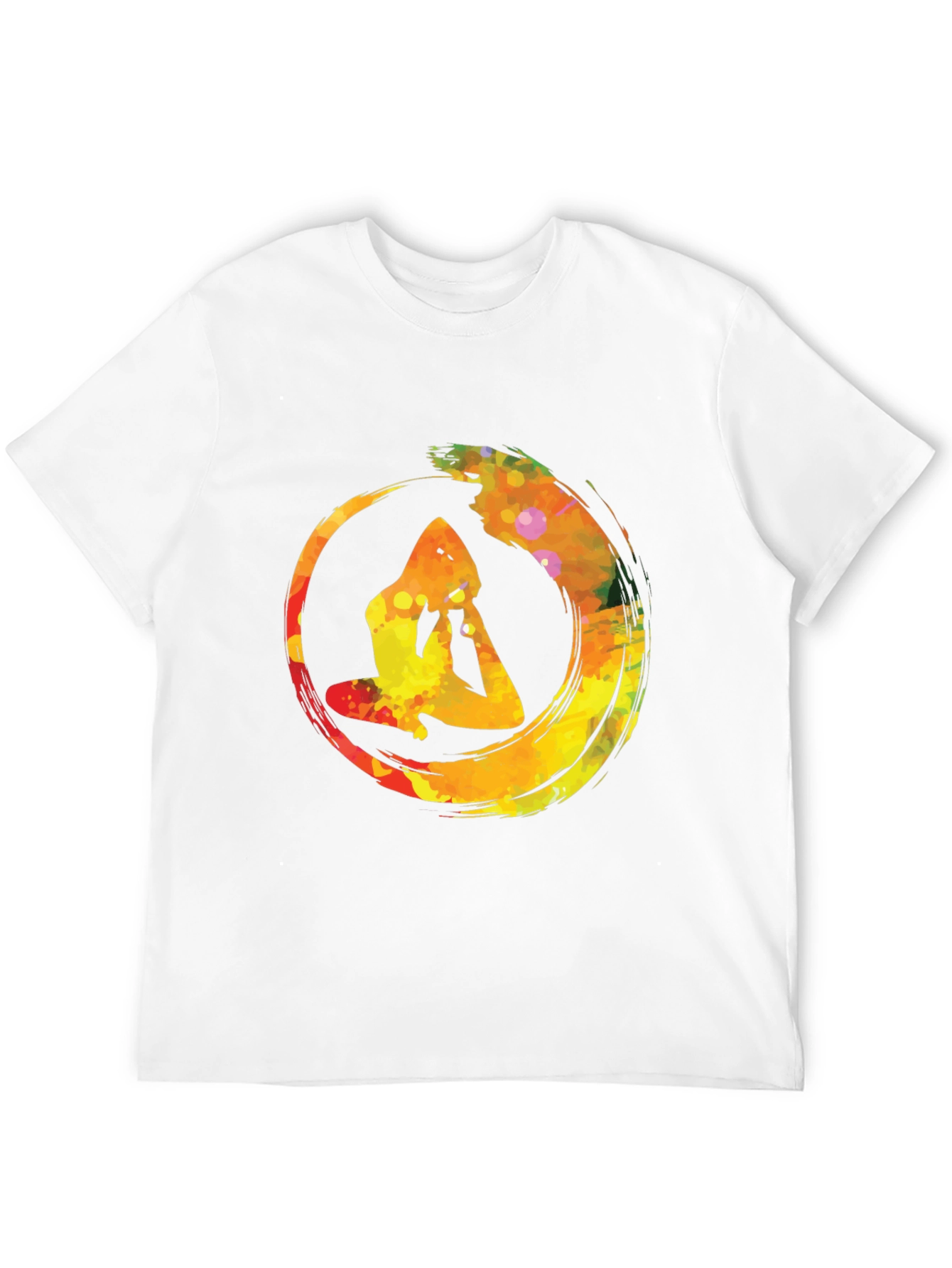 Yoga Enso Circle Mens Black T-Shirt