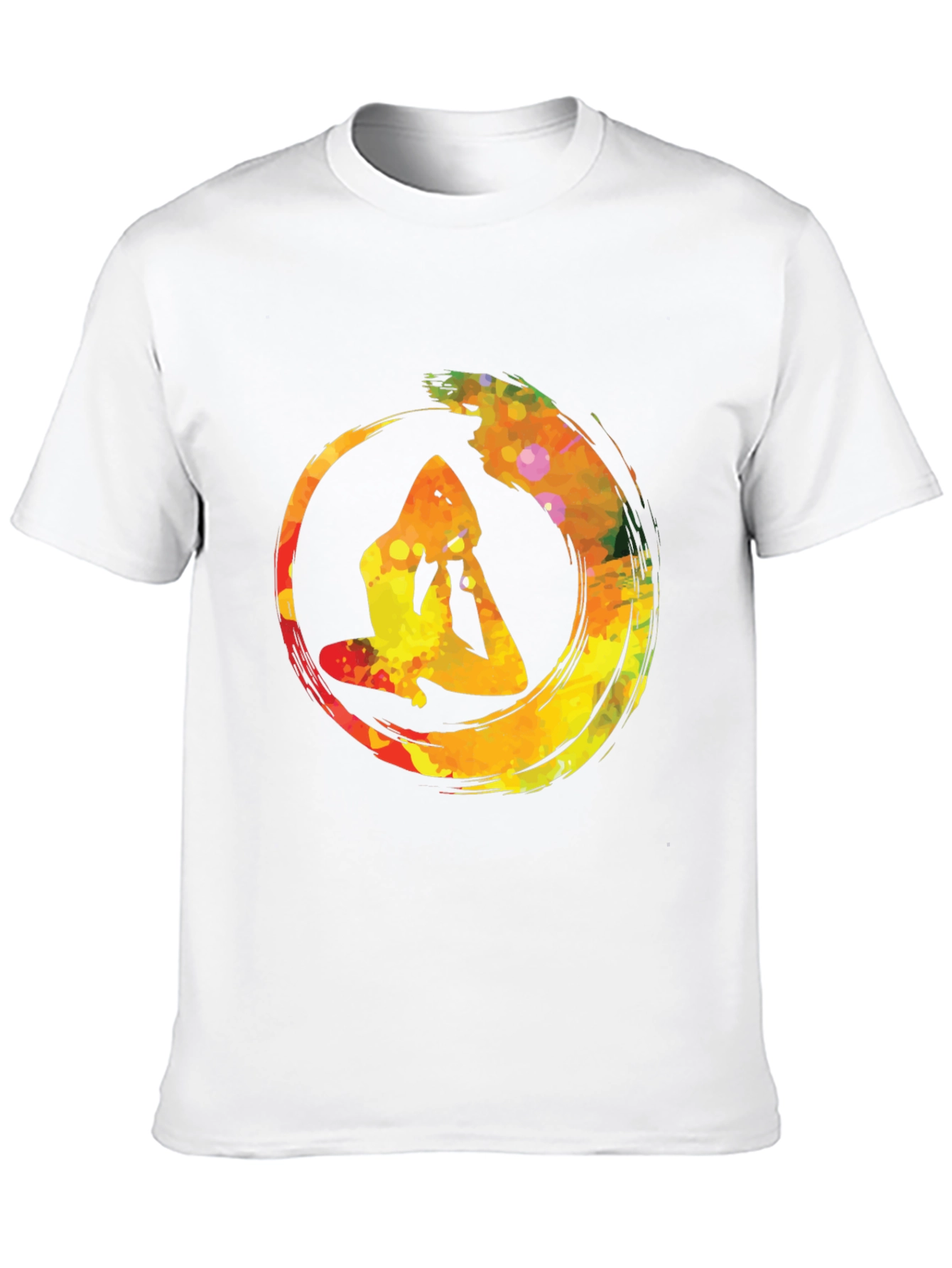 Yoga Enso Circle Mens Black T-Shirt