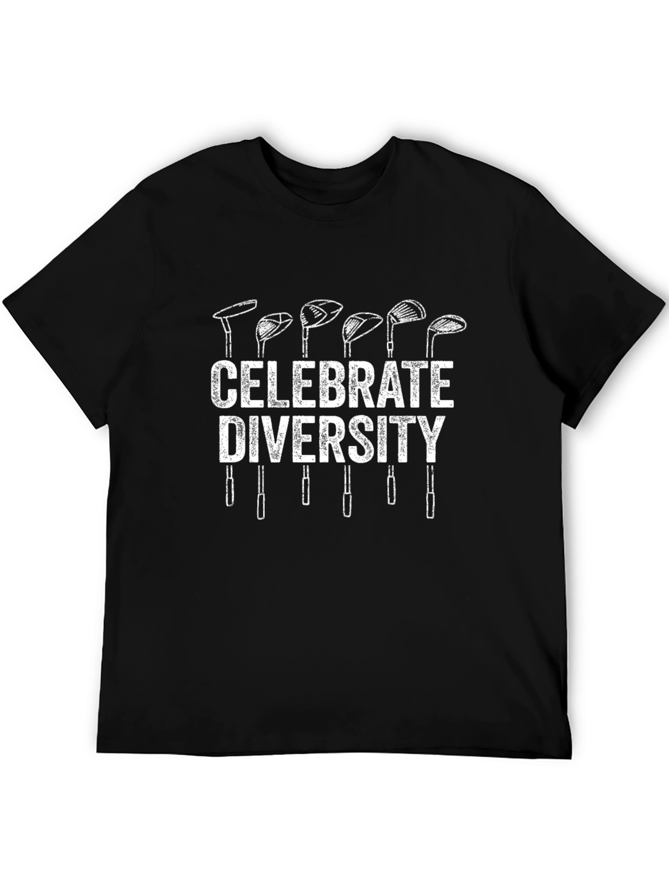 Celebrate Diversity Golf Clubs Graphic T-Shirt
