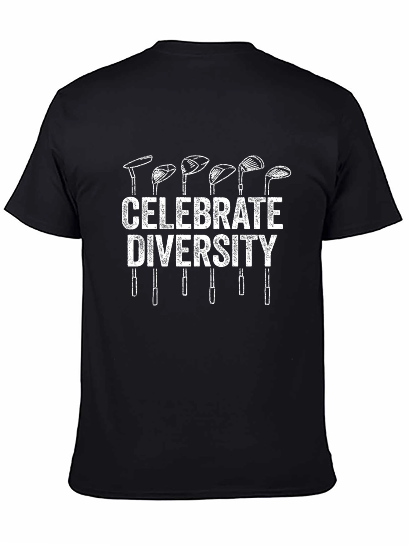 Celebrate Diversity Golf Clubs Graphic T-Shirt