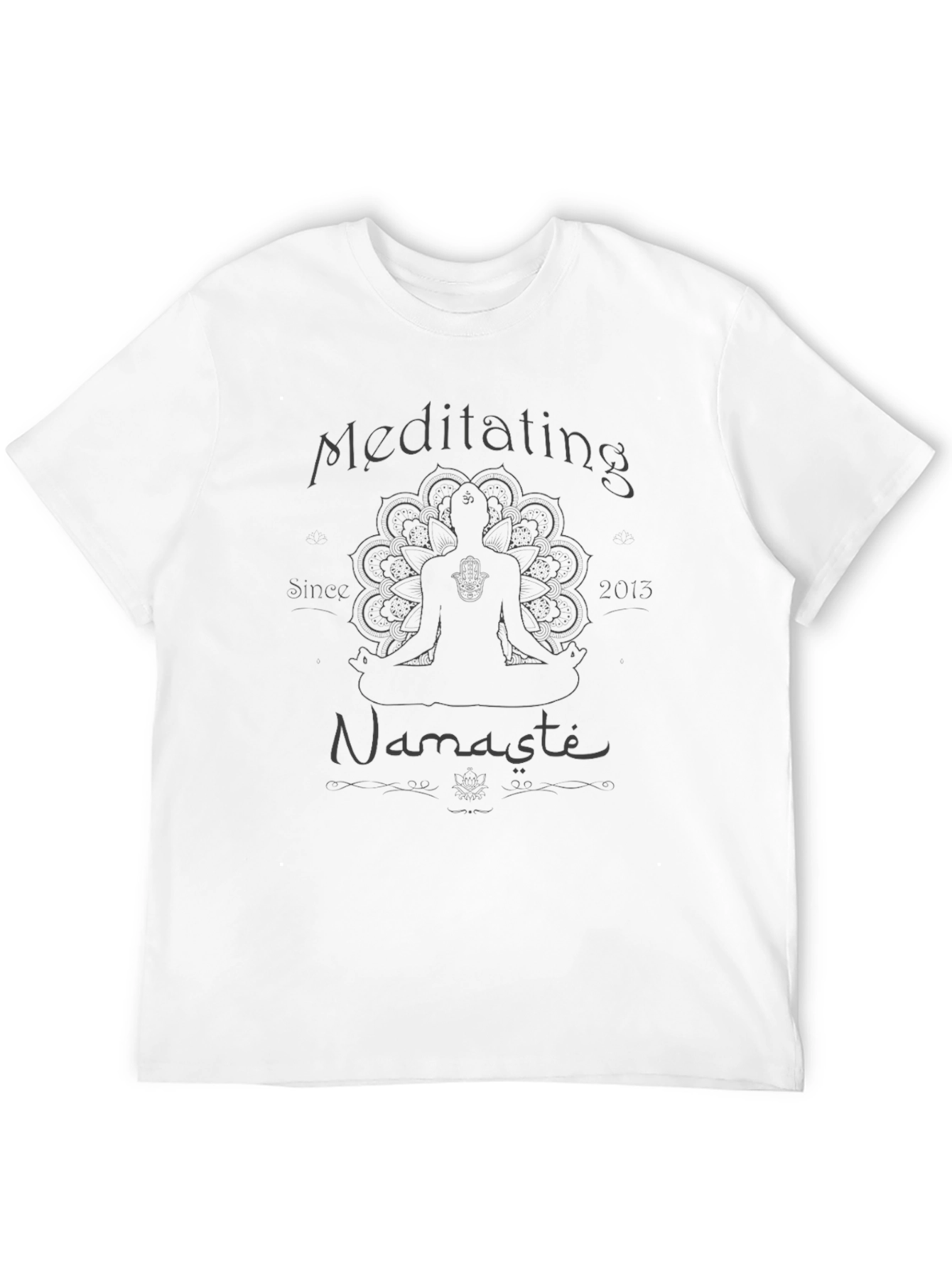 Meditating Since 2015 Namaste Black T-Shirt
