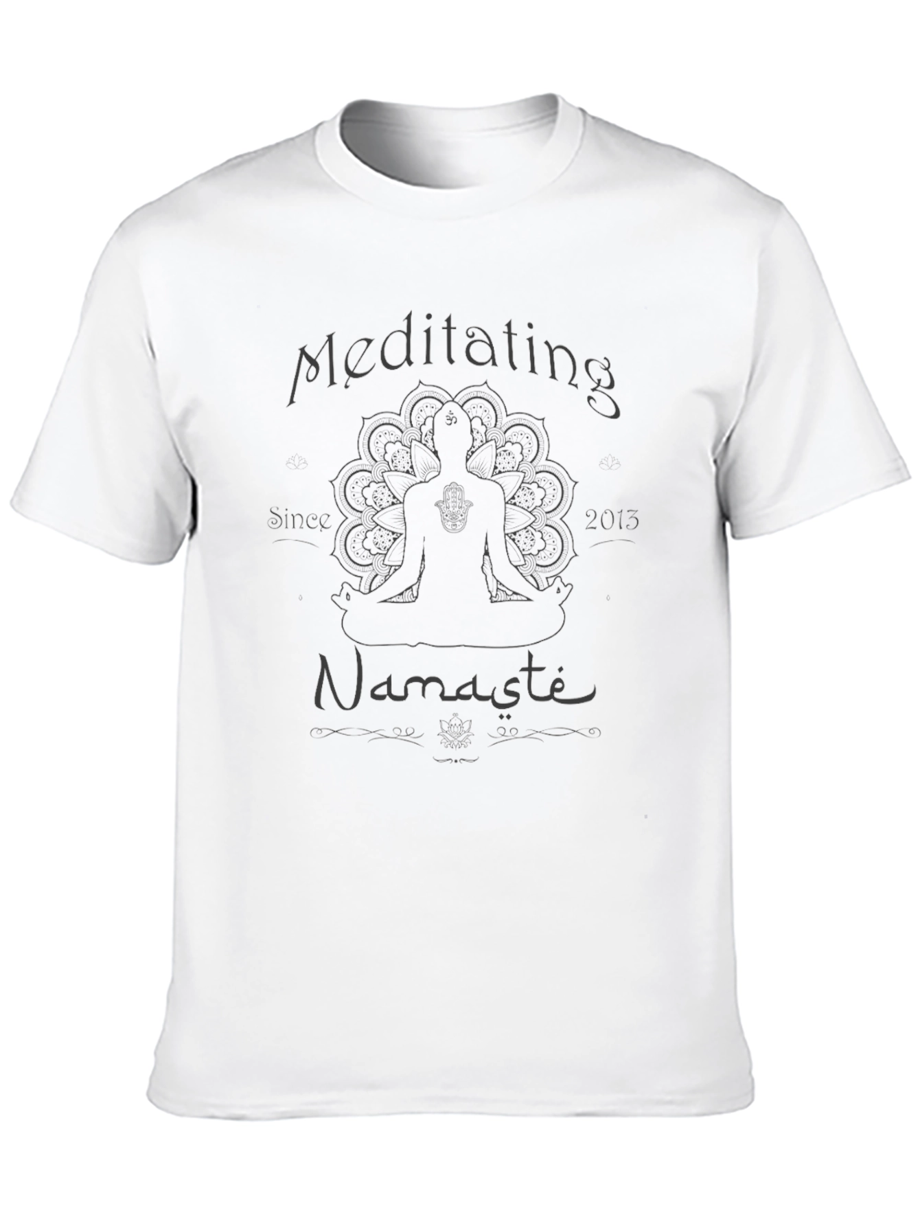 Meditating Since 2015 Namaste Black T-Shirt