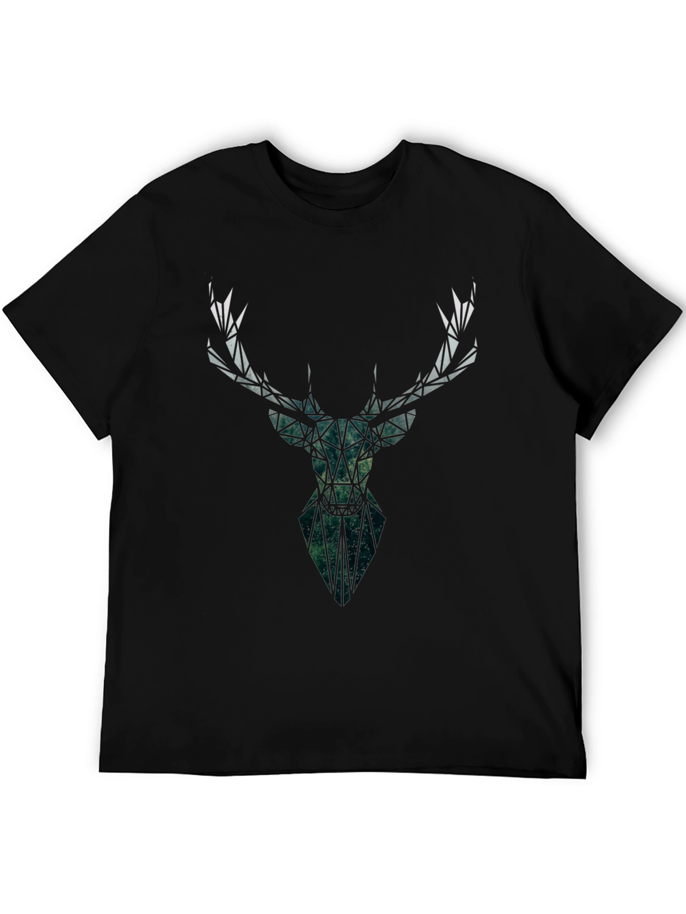 Geometric Deer Head Graphic Tee