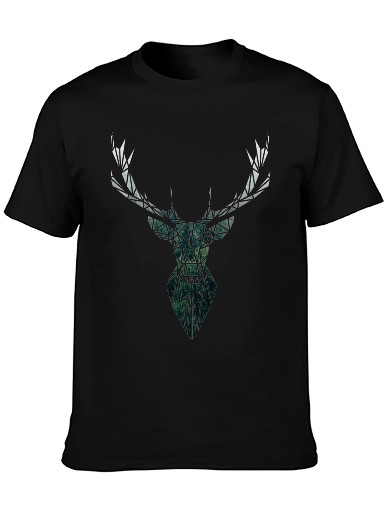 Geometric Deer Head Graphic Tee
