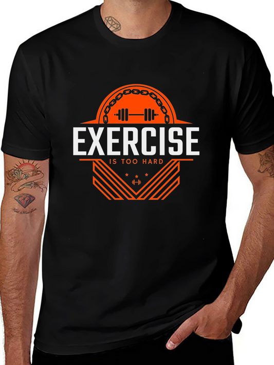 Exercise is Too Hard Graphic Tee - Black