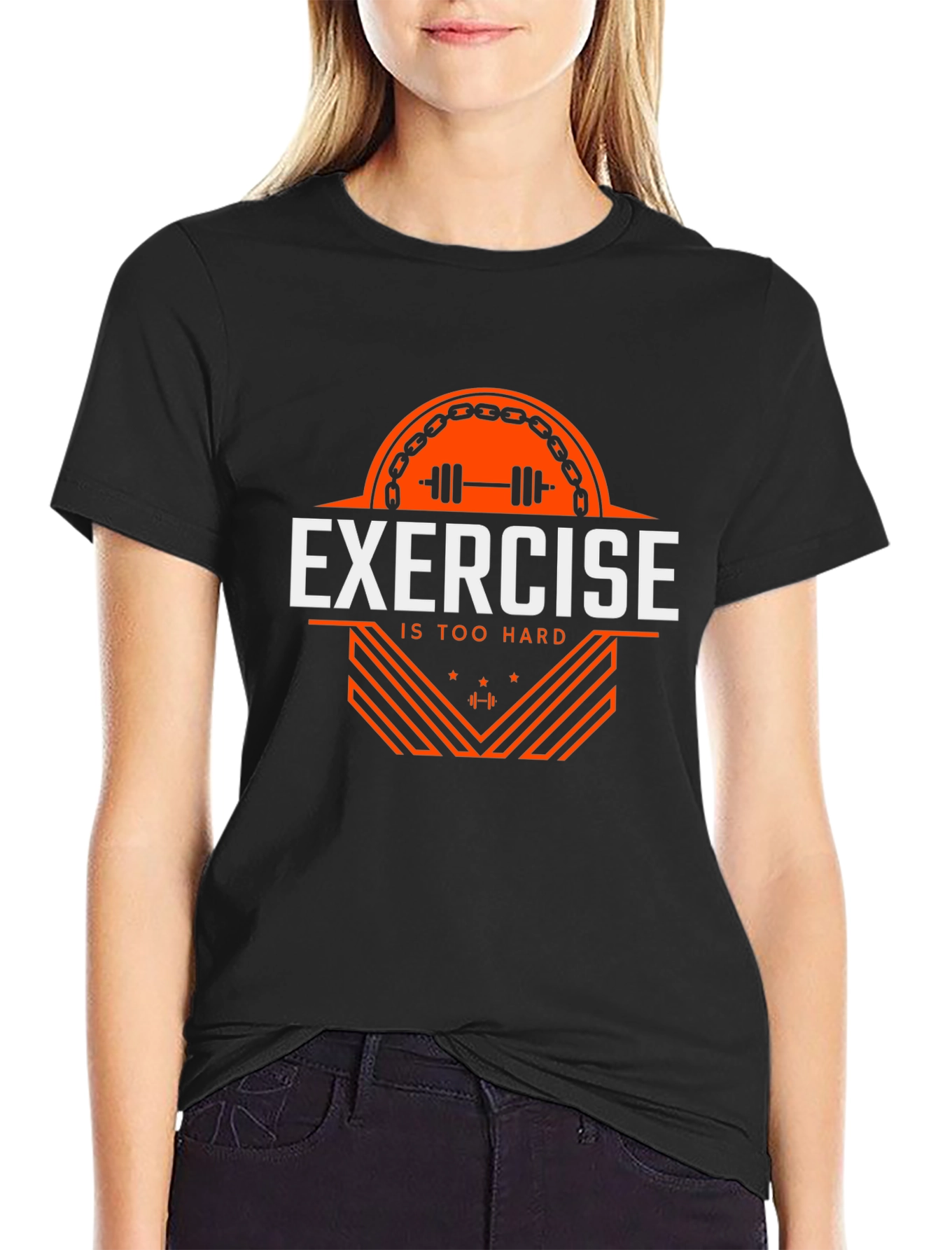 Exercise is Too Hard Graphic Tee - Black