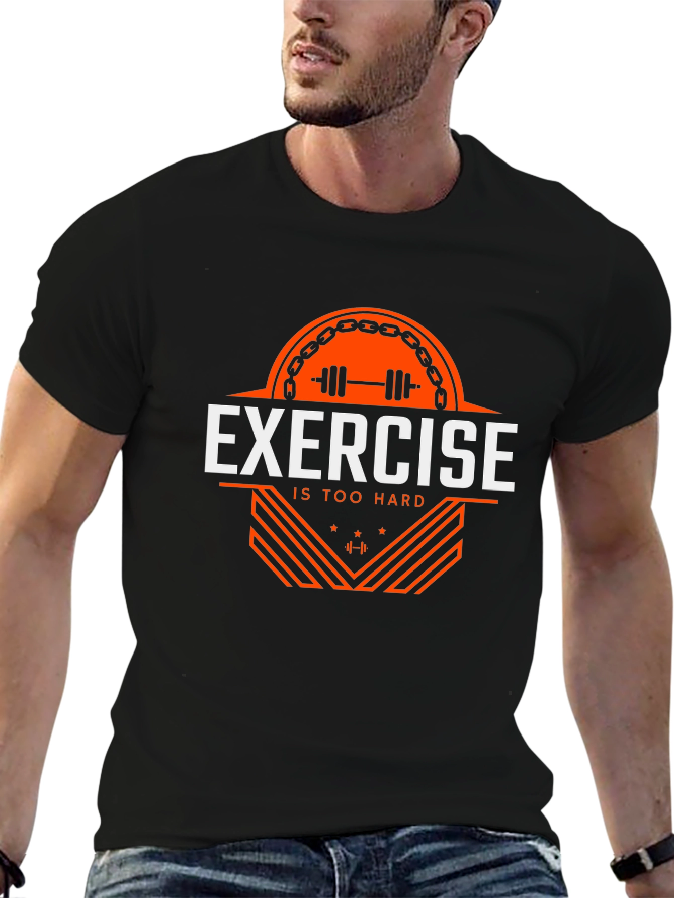 Exercise is Too Hard Graphic Tee - Black