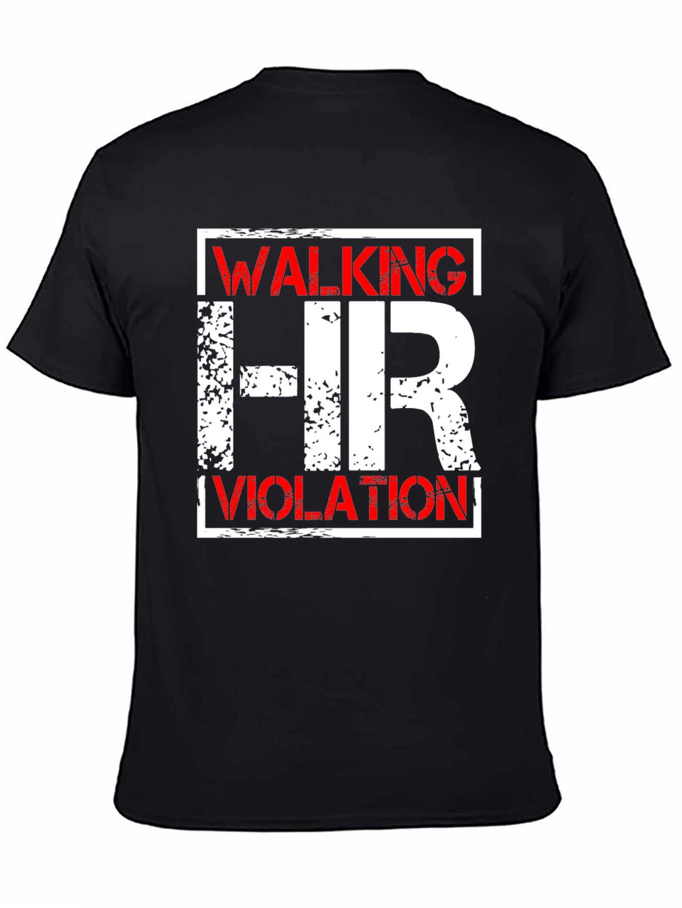 Walking HR Violation Graphic Tee - Novelty T-Shirt