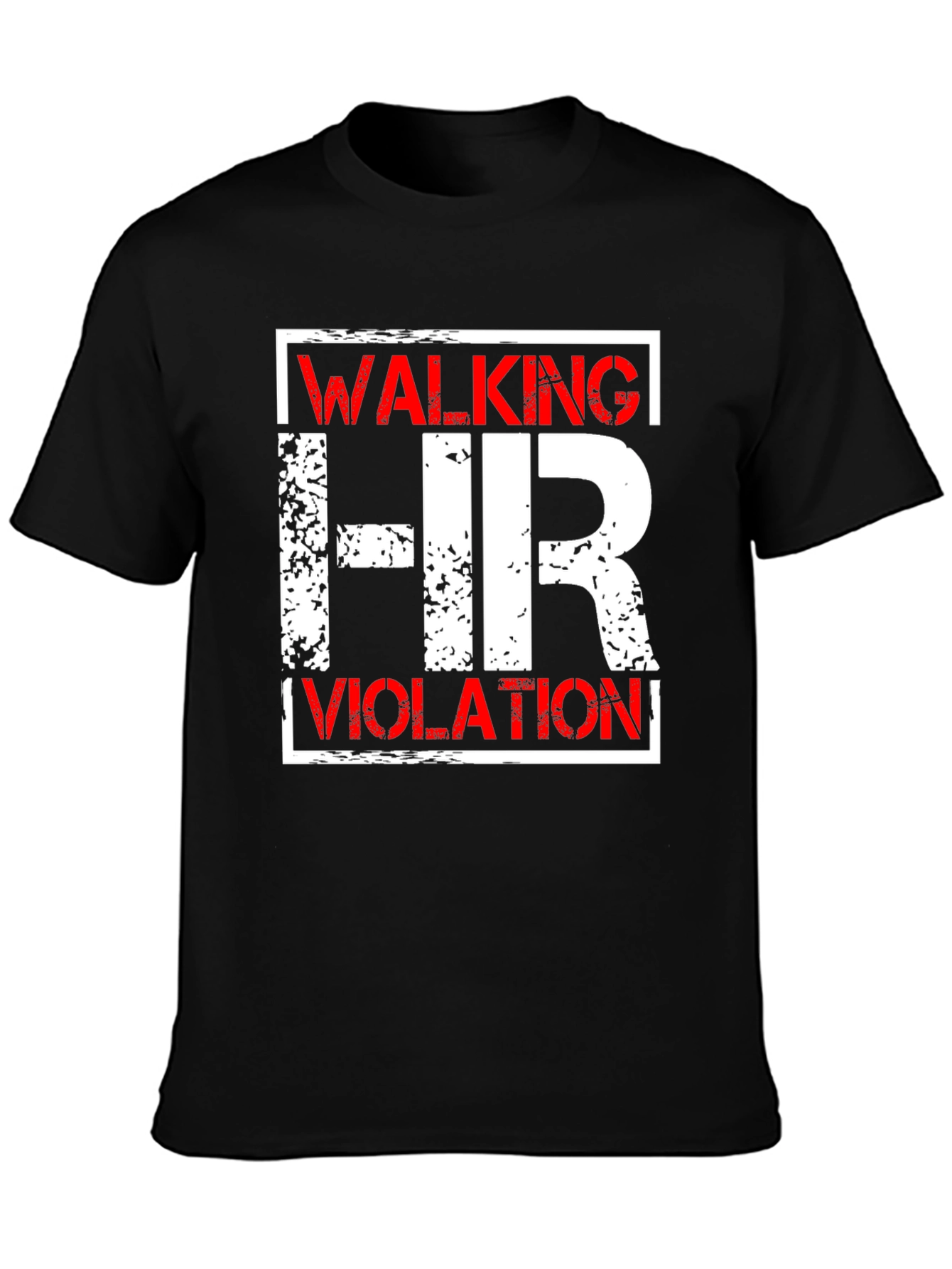 Walking HR Violation Graphic Tee - Novelty T-Shirt